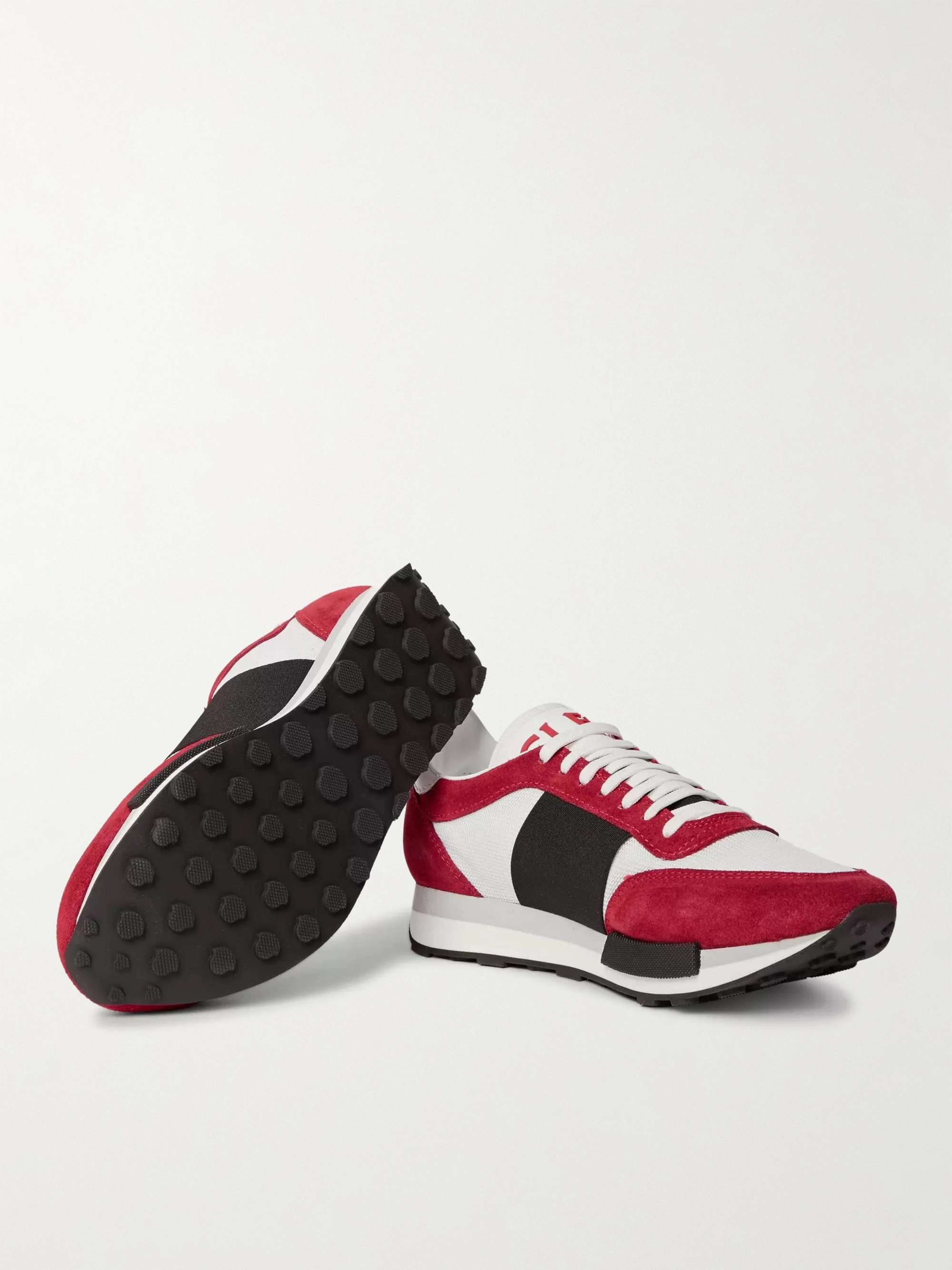 MONCLER Horace Suede And Mesh Sneakers