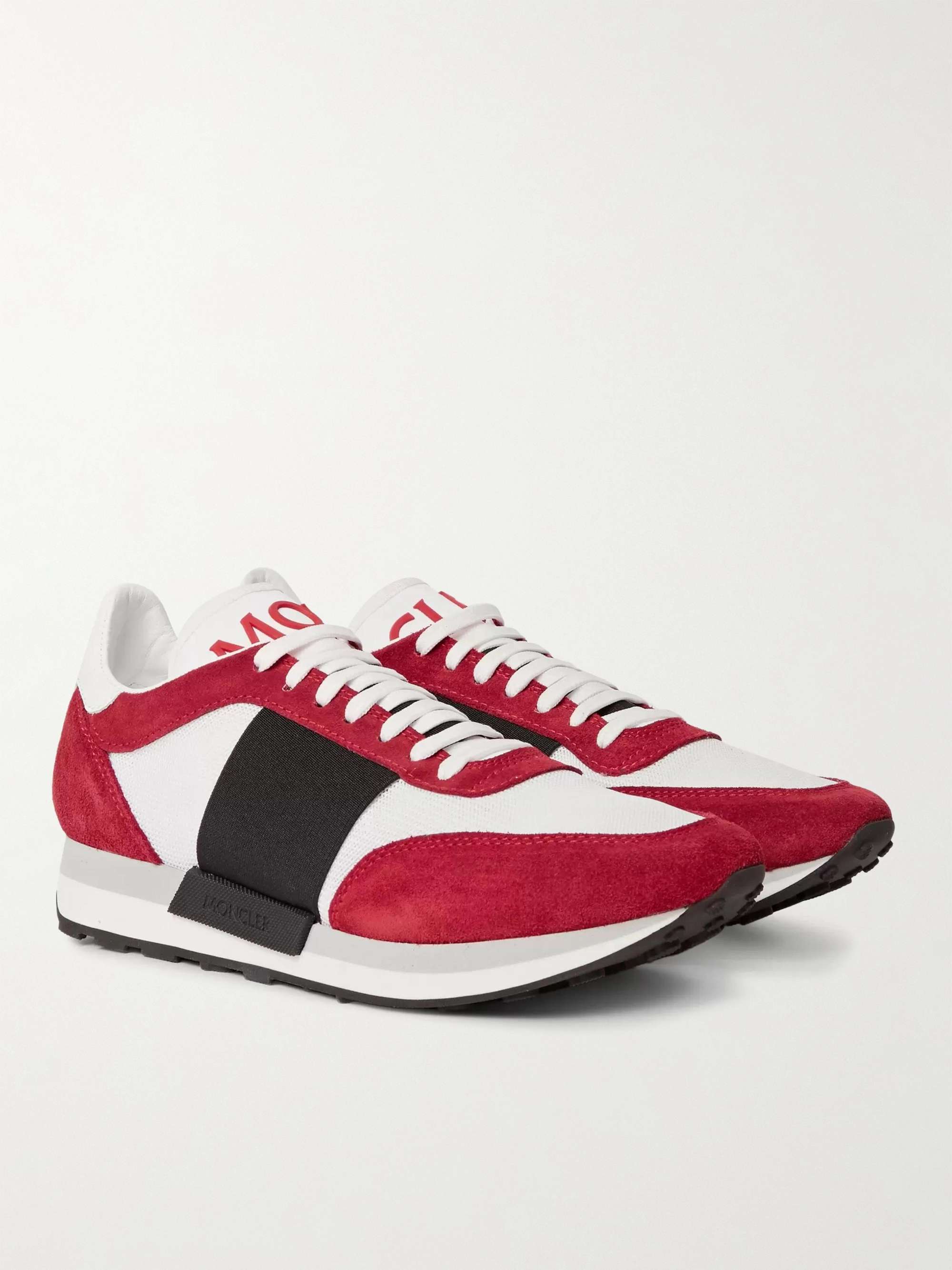 MONCLER Horace Suede And Mesh Sneakers