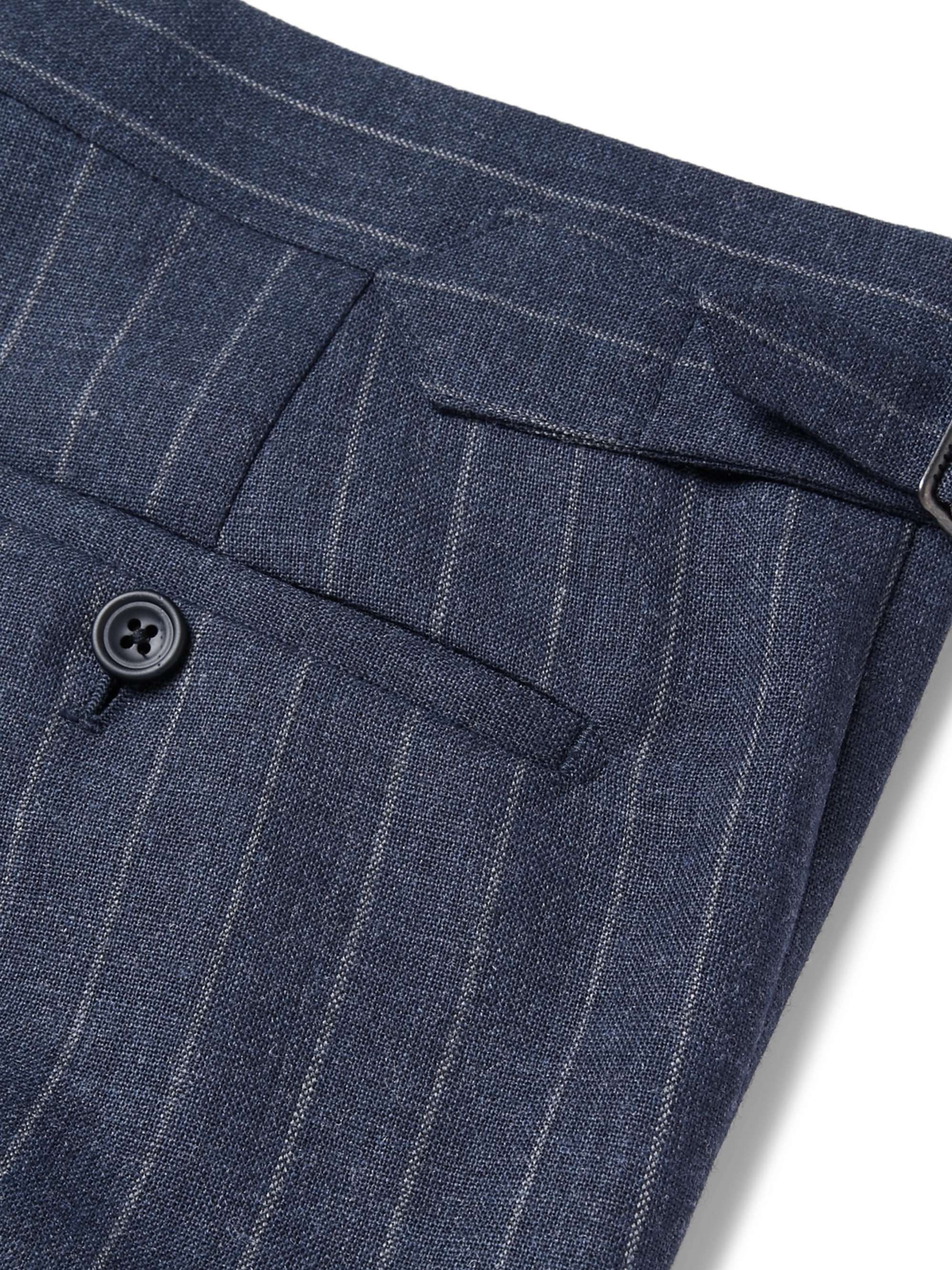 KINGSMAN Harry's Blue Pinstriped Wool Suit Trousers