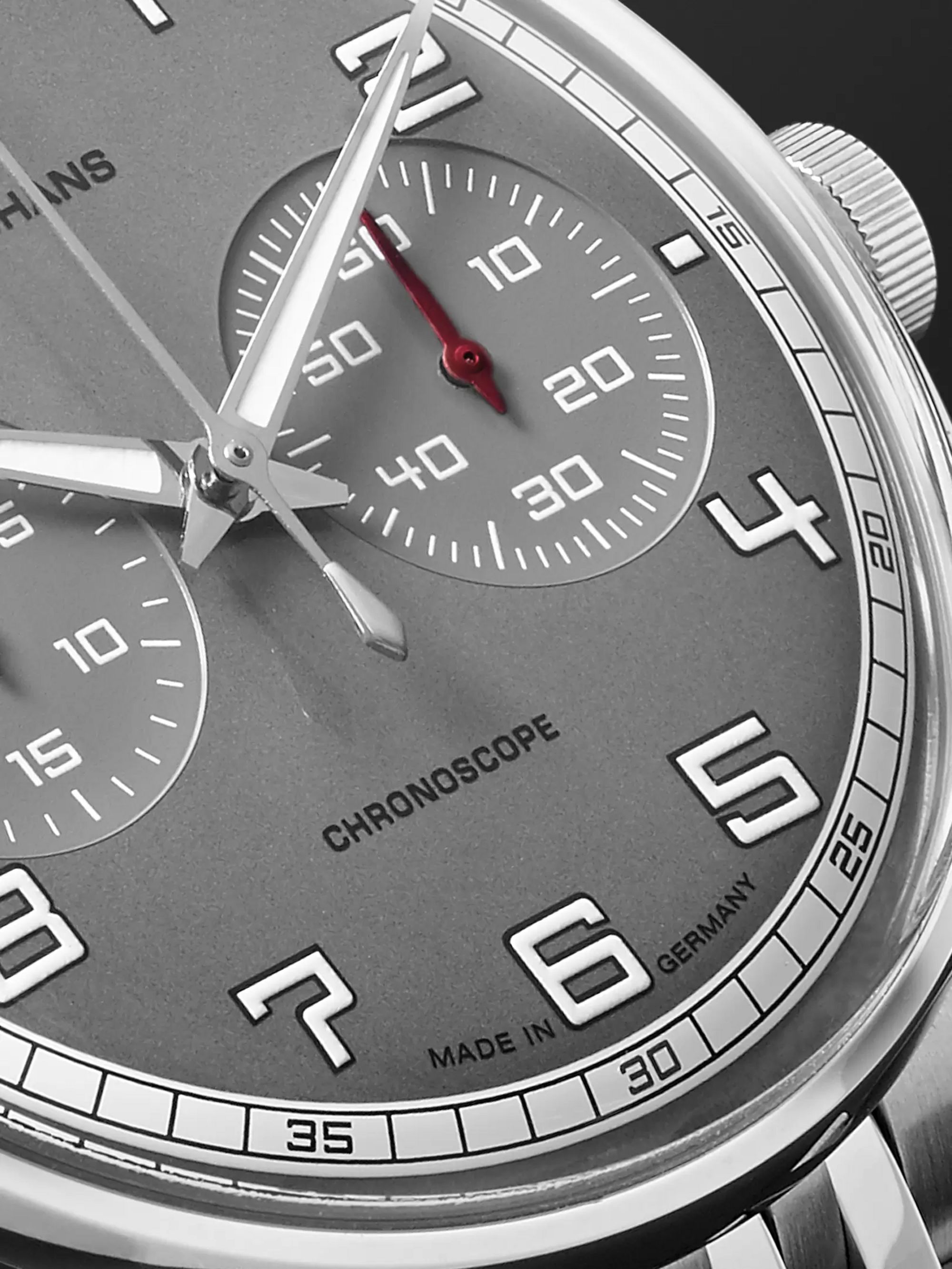 JUNGHANS Meister Driver Chronoscope Automatic 40mm Stainless Steel Watch, Ref. No. 027/3686.44