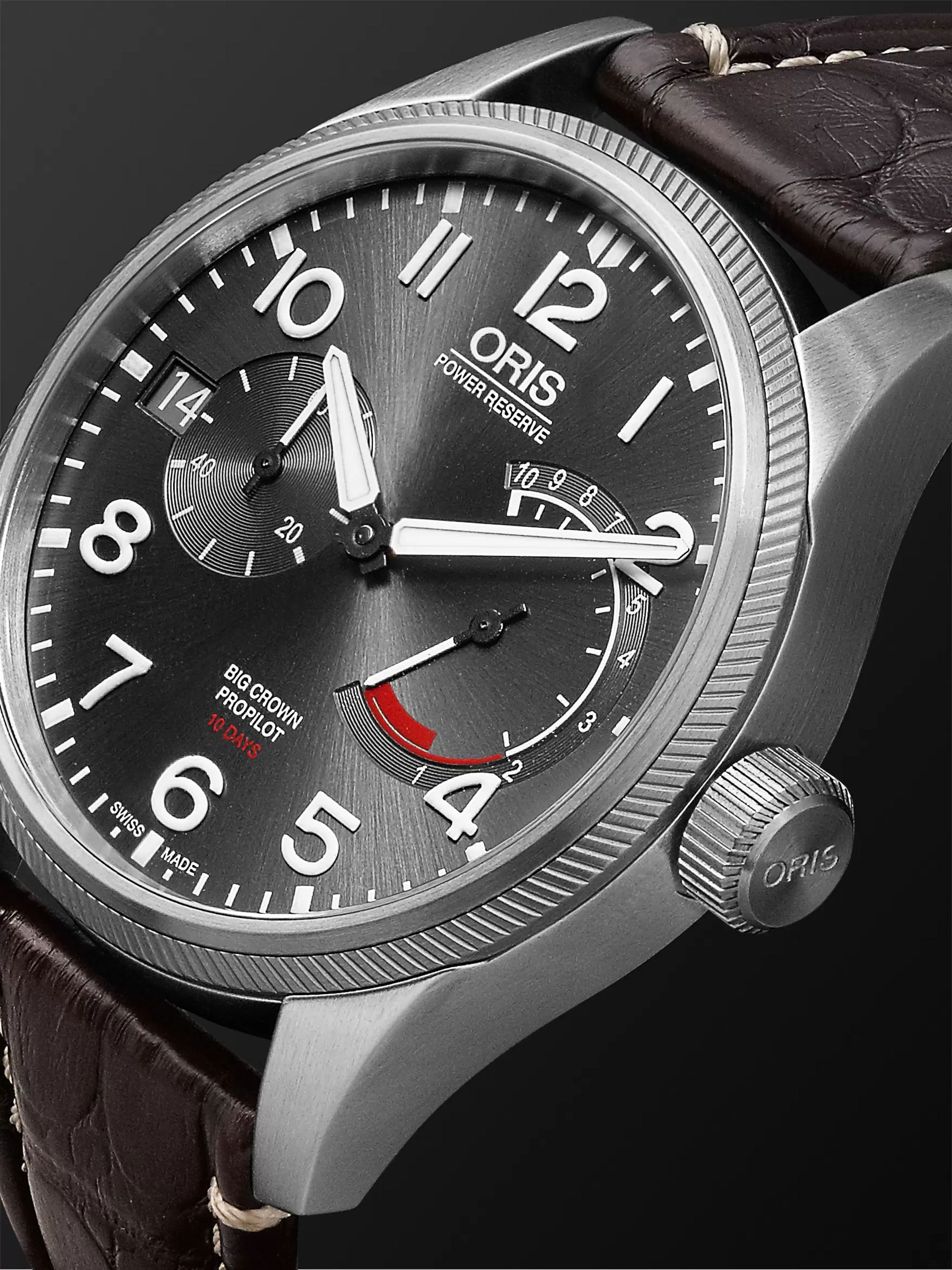 ORIS ProPilot Calibre 111 44mm Stainless Steel and Alligator Watch, Ref. No. 111 7711 4163 12272FC