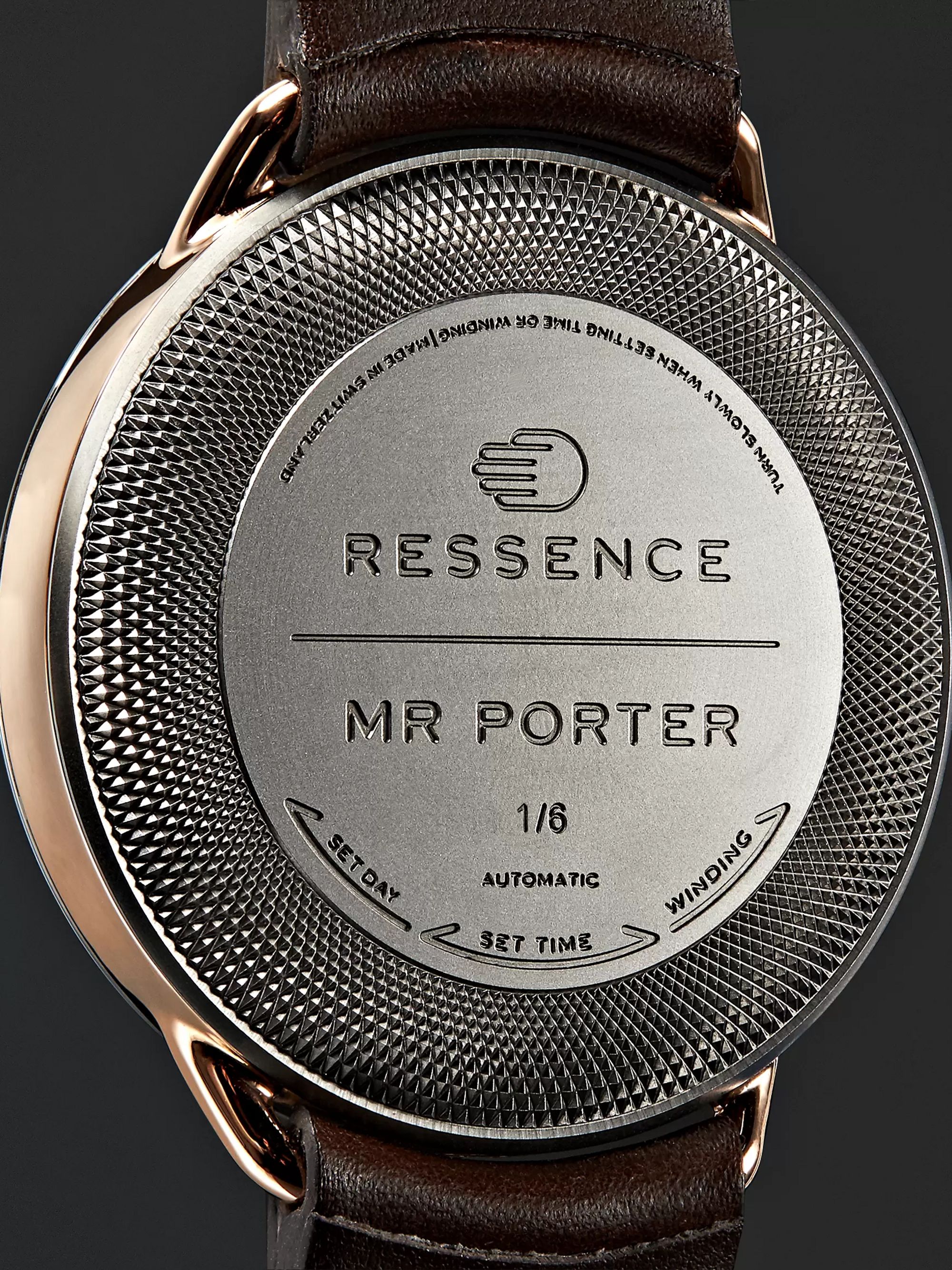 RESSENCE Type 1 MRP 42mm Rose Gold, Titanium and Leather Watch, Ref. No. TYPE 1RG