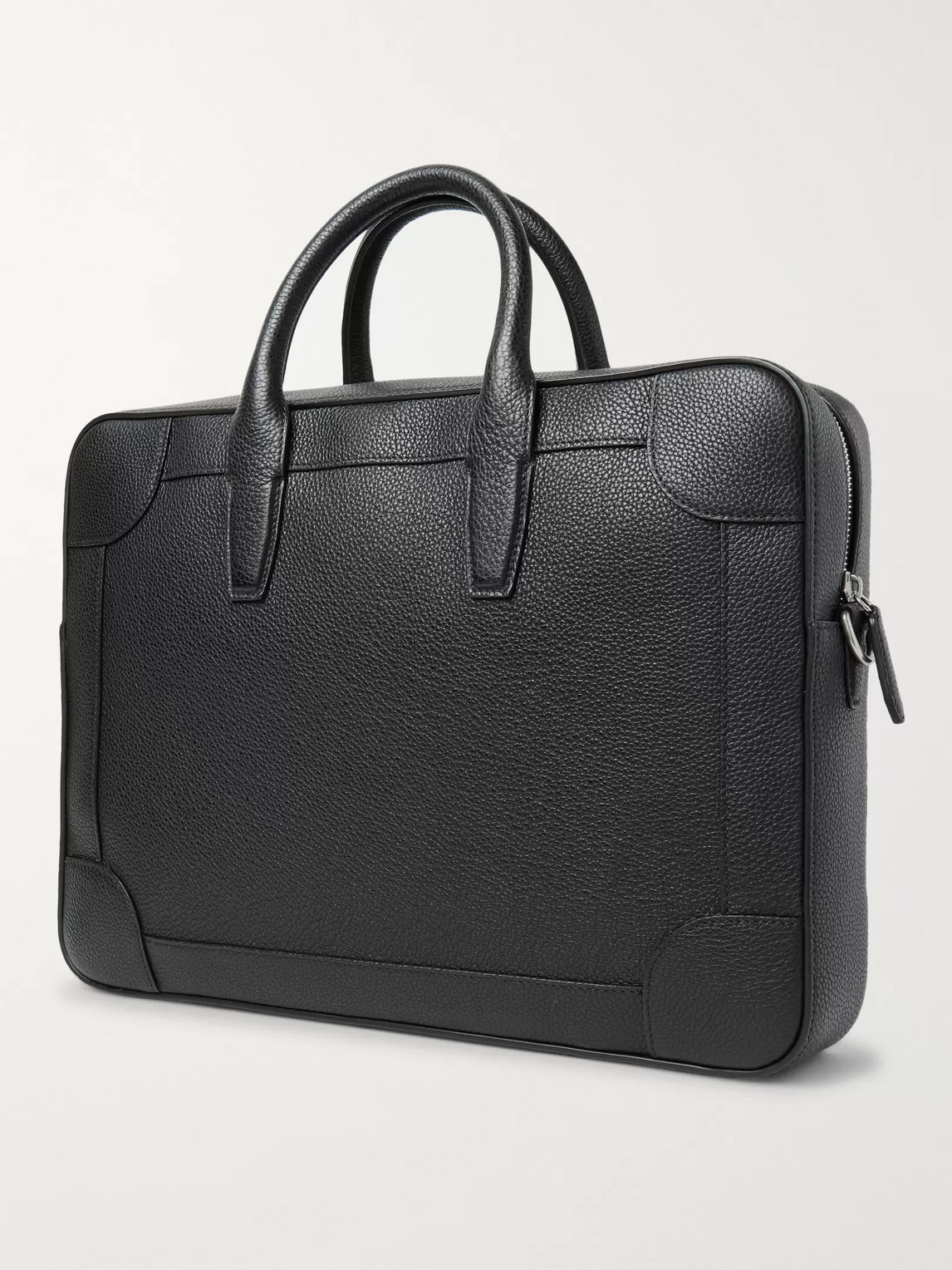 Shop Mulberry Belgrave Full-grain Leather Briefcase In Black