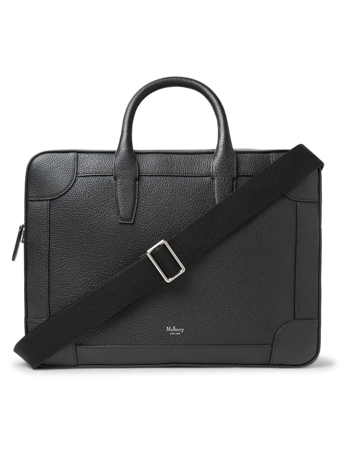 Shop Mulberry Belgrave Full-grain Leather Briefcase In Black