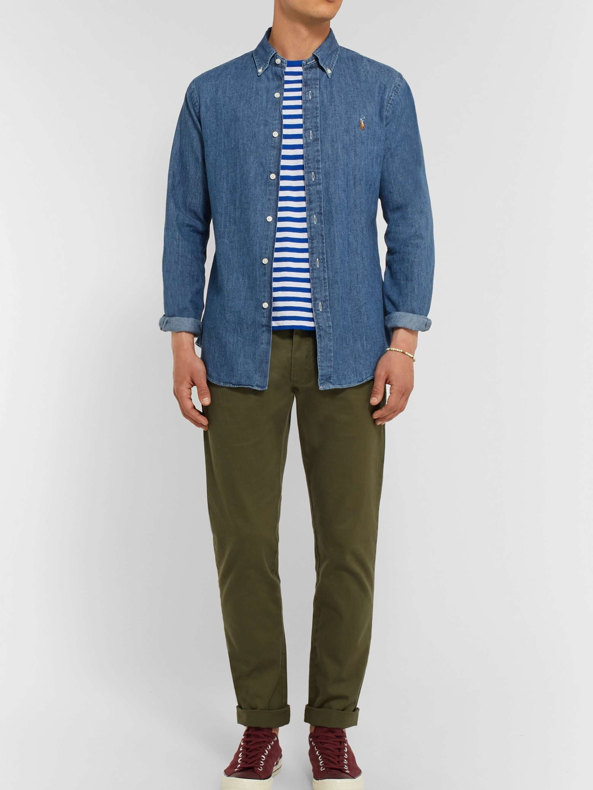 bodem kan niet zien helder POLO RALPH LAUREN Slim-Fit Button-Down Collar Washed-Denim Shirt | MR PORTER