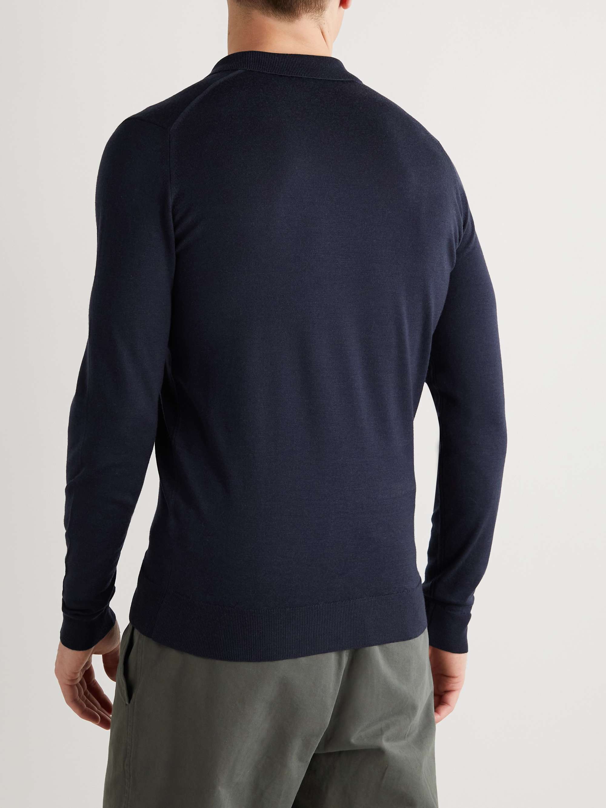 JOHN SMEDLEY Belper Slim-Fit Merino Wool Polo Shirt