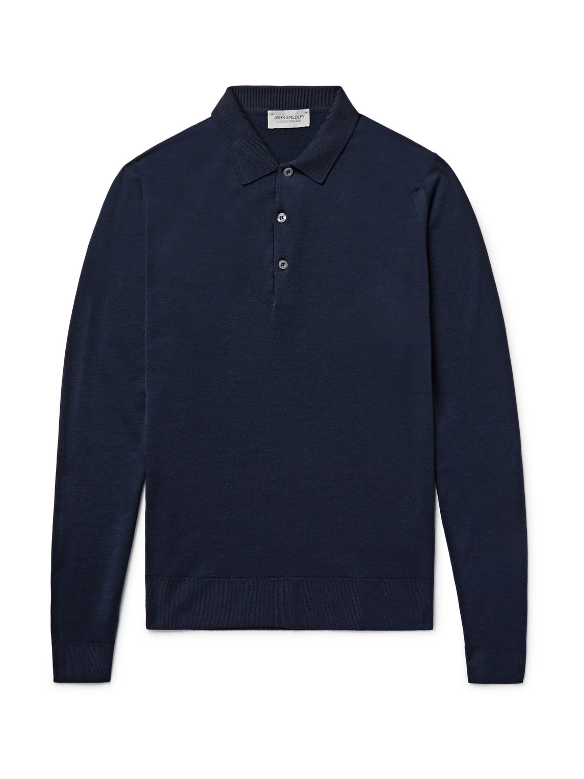 John Smedley Belper Slim-fit Merino Wool Polo Shirt In Blue