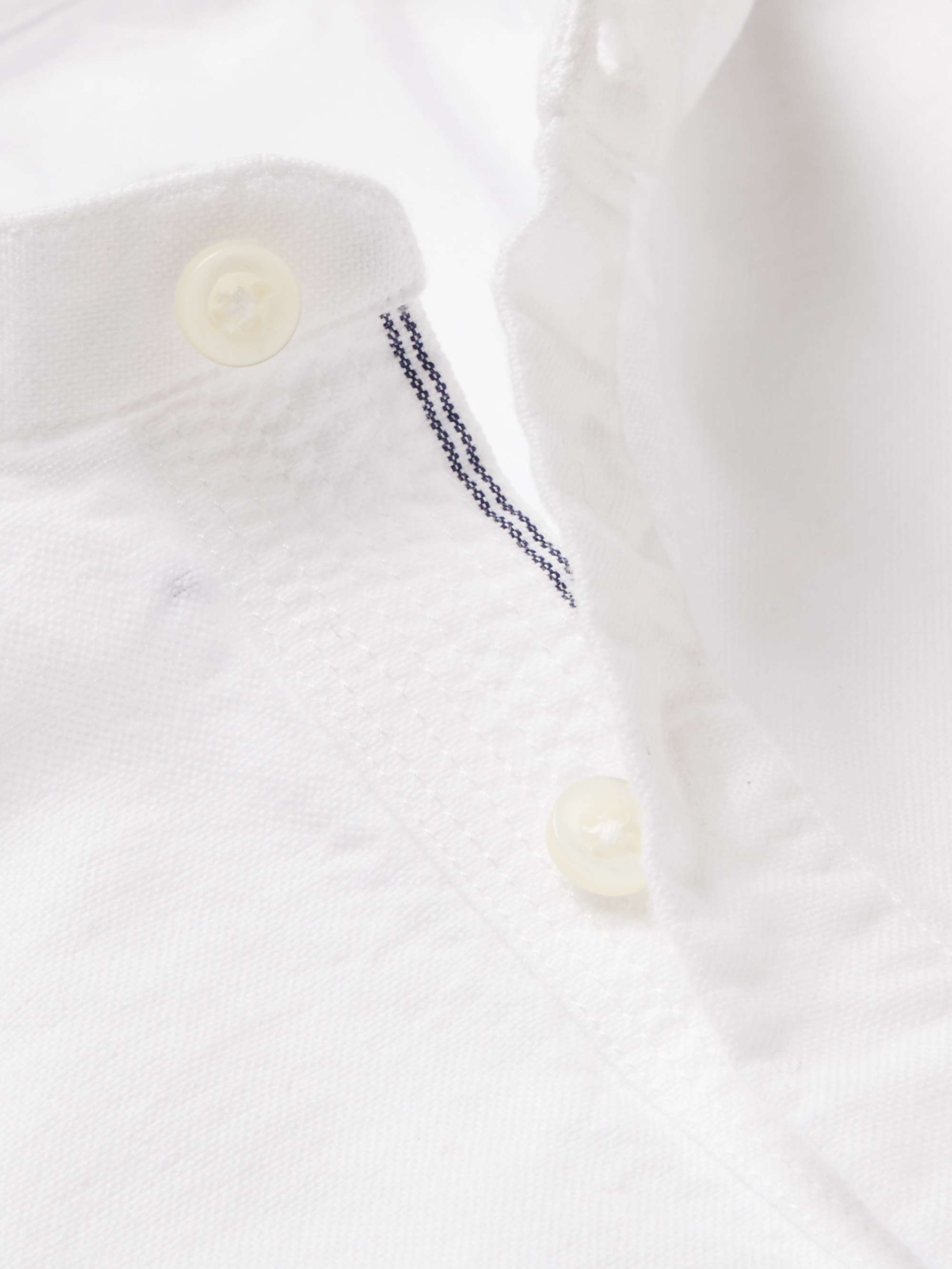 OFFICINE GÉNÉRALE Camicia in cotone Oxford con collo alla coreana Auguste