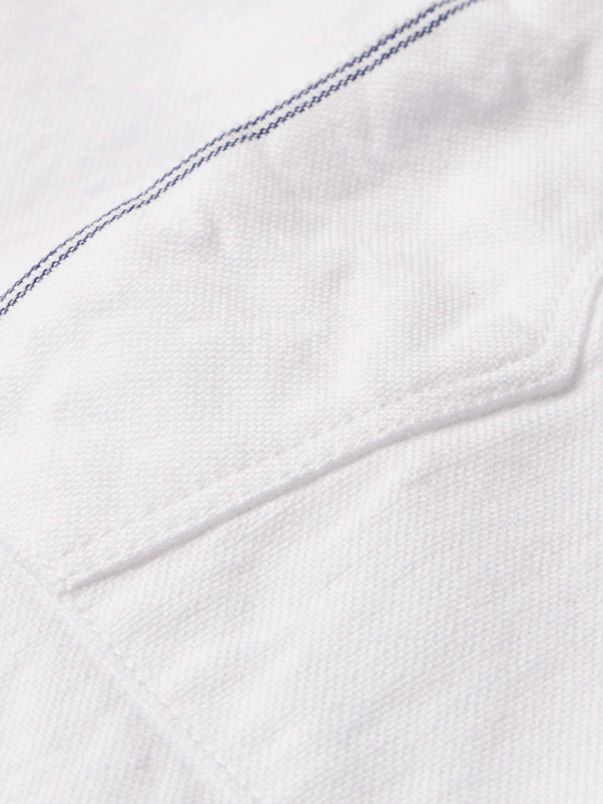 OFFICINE GÉNÉRALE Camicia in cotone Oxford con collo alla coreana Auguste