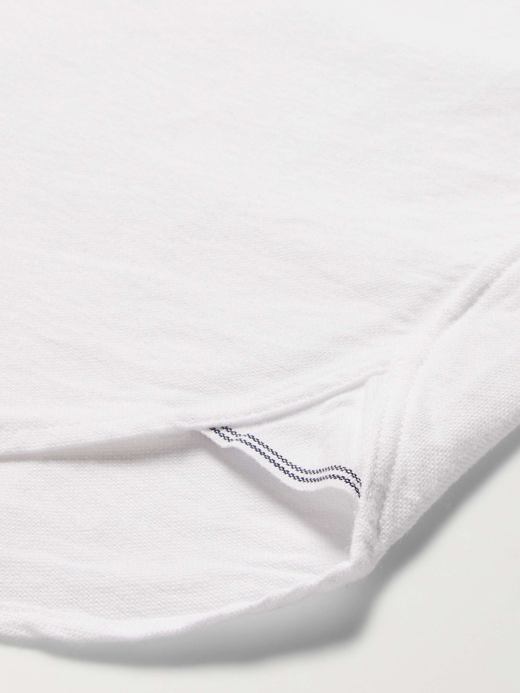 OFFICINE GÉNÉRALE Camicia in cotone Oxford con collo alla coreana Auguste