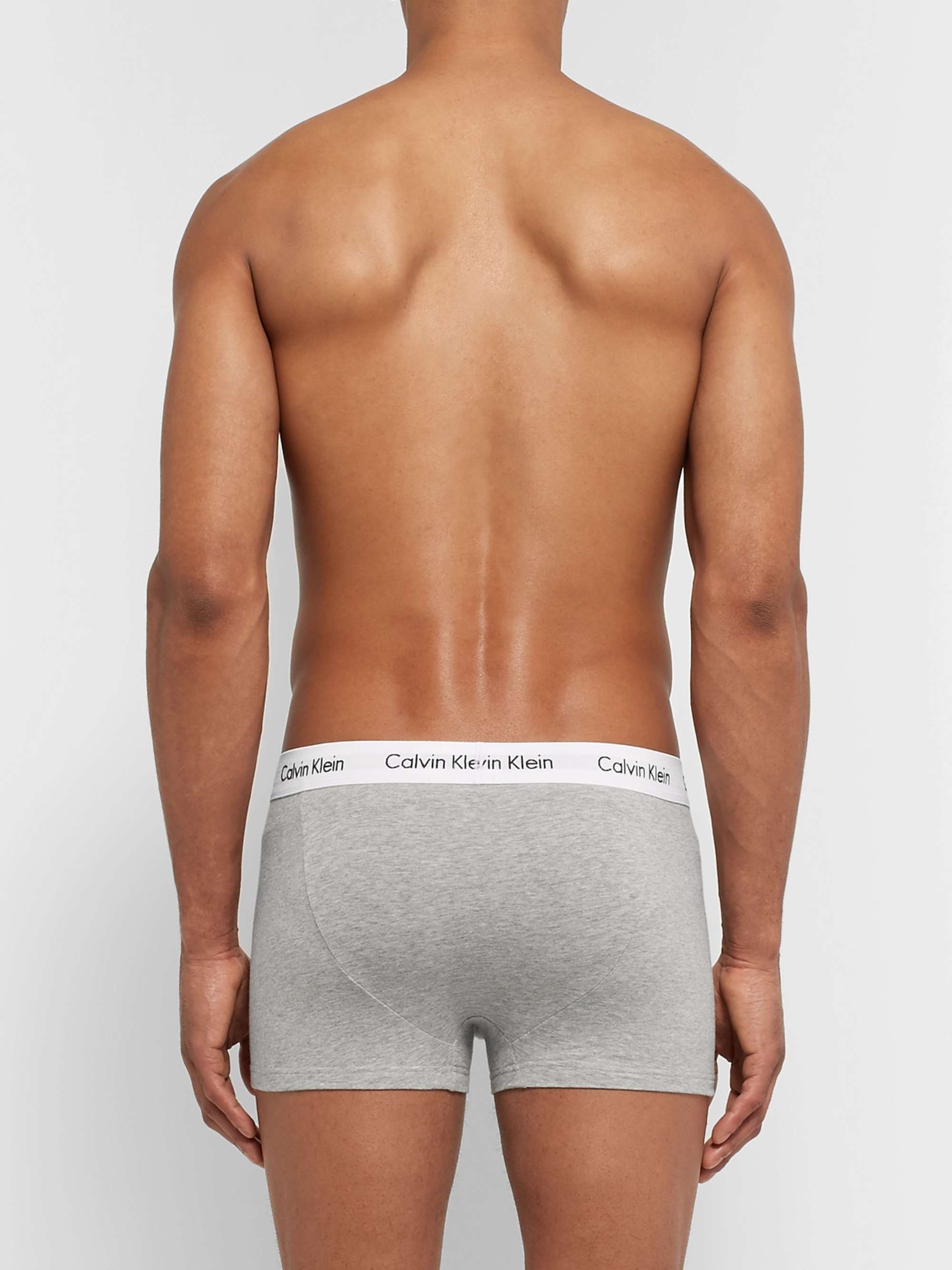 CALVIN KLEIN UNDERWEAR Three-Pack Stretch-Cotton Boxer Briefs