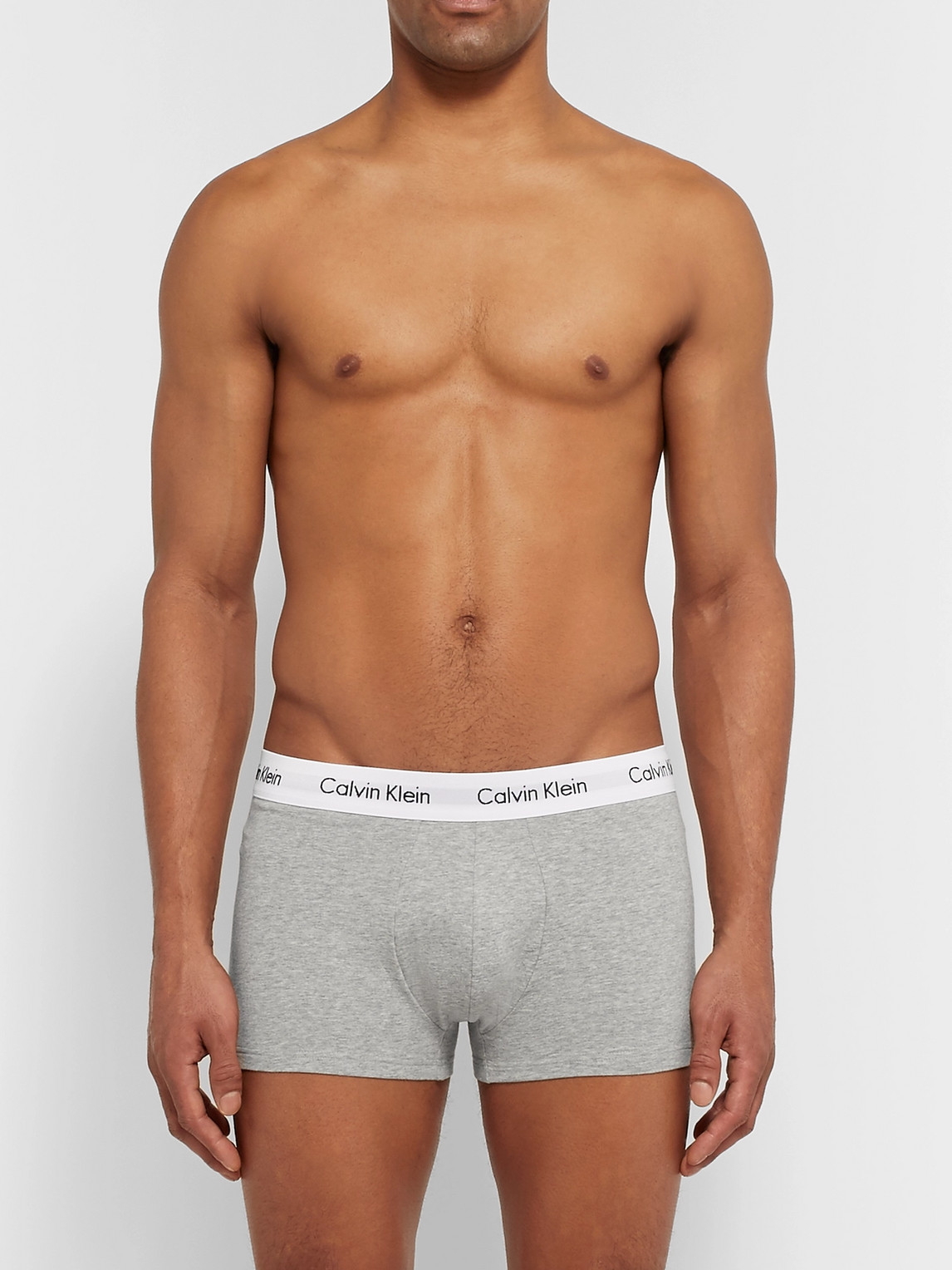 Shop Calvin Klein Underwear Three-pack Stretch-cotton Boxer Briefs In Multi