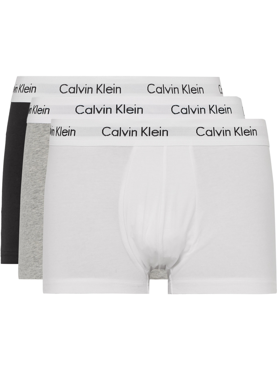 CALVIN KLEIN UNDERWEAR THREE-PACK STRETCH-COTTON BOXER BRIEFS