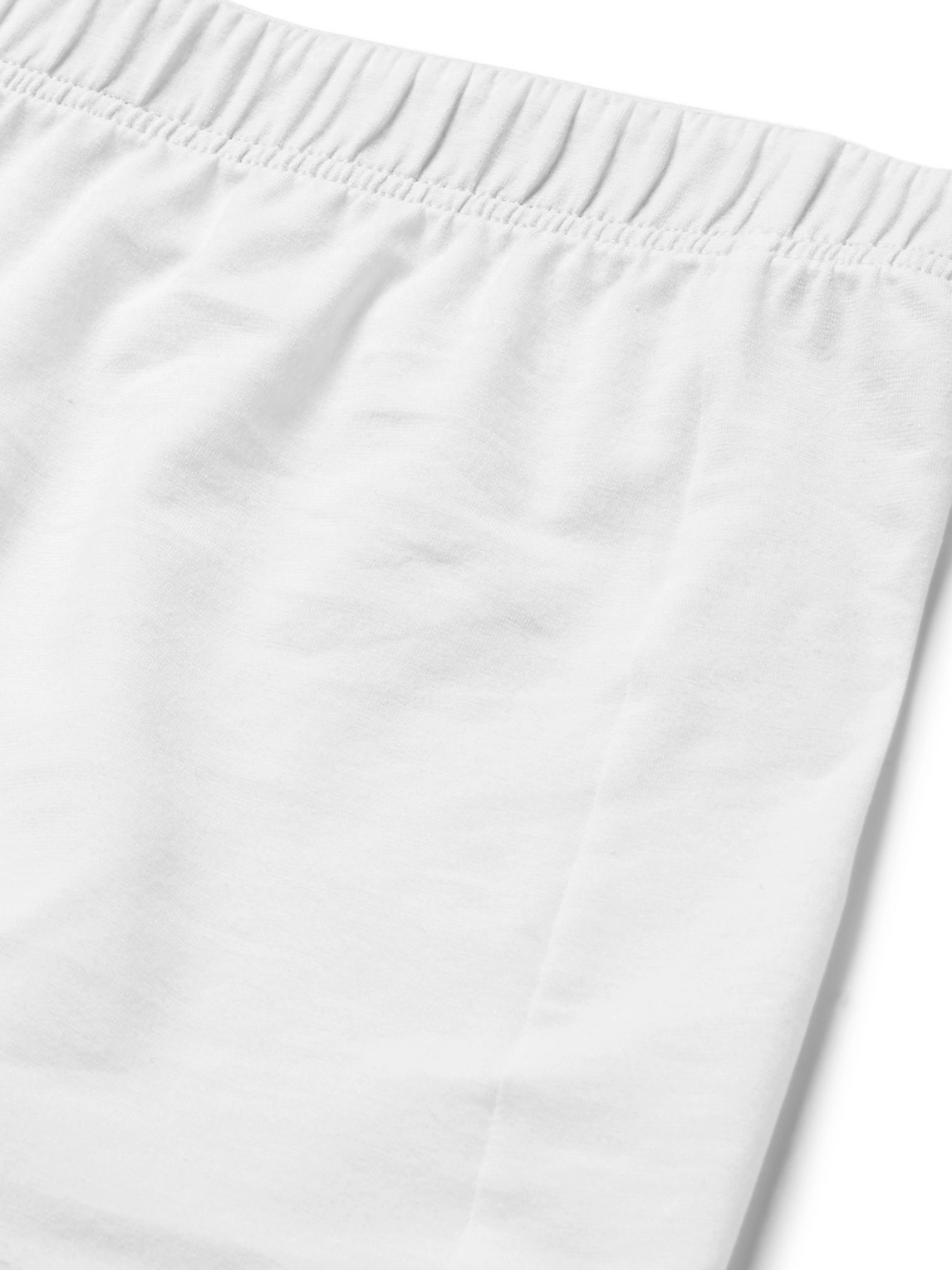 Shop Hanro Superior Stretch-cotton Boxer Briefs In White