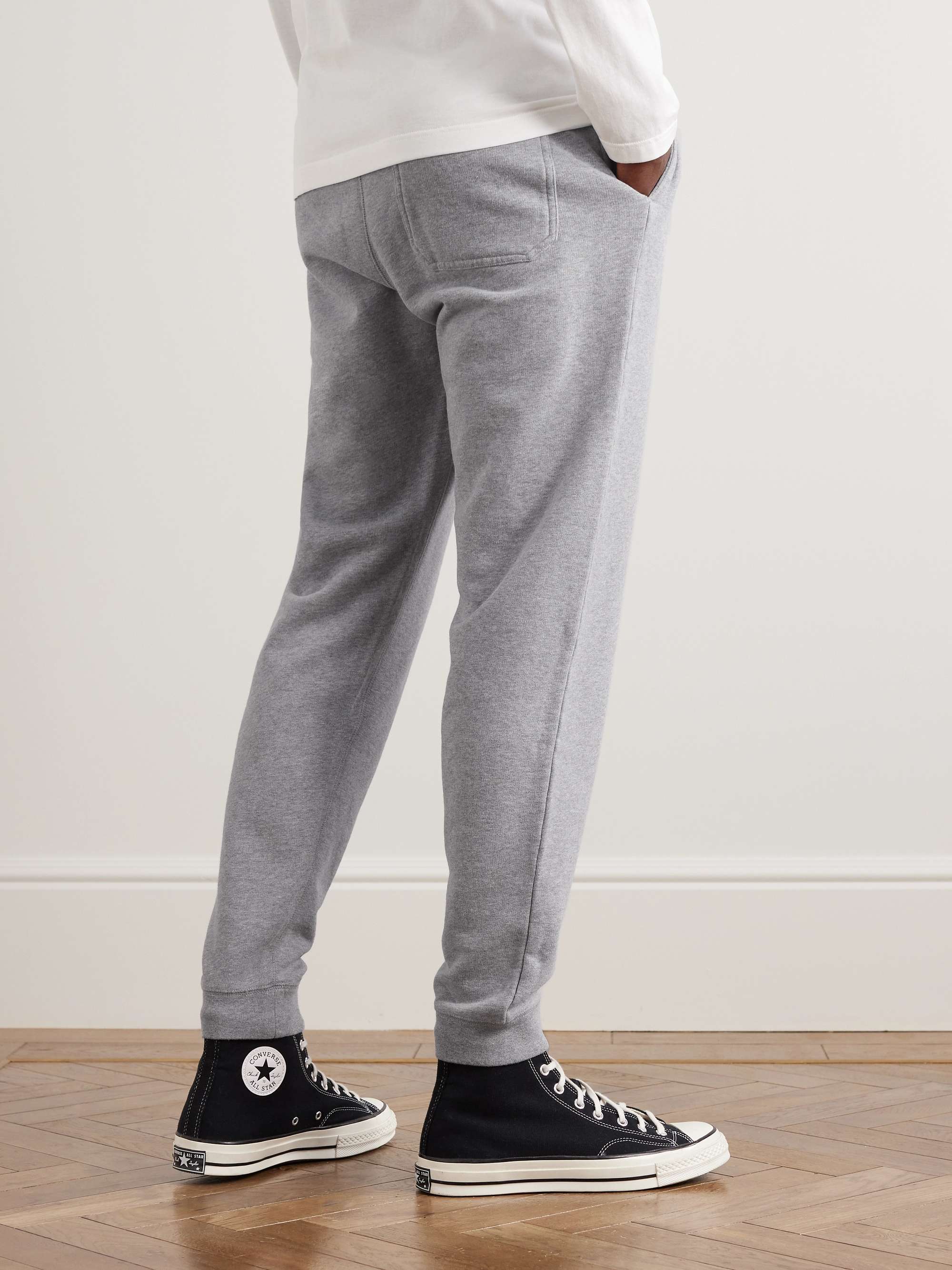 SUNSPEL Tapered Brushed Cotton-Jersey Sweatpants