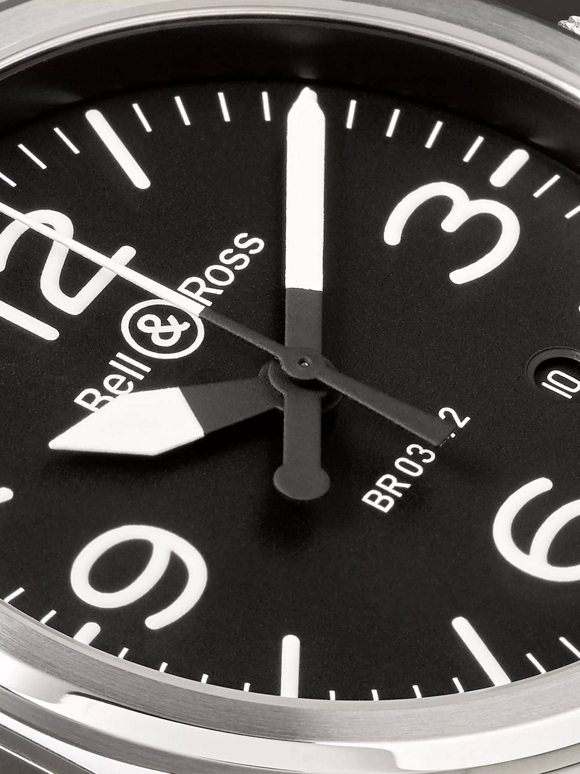 BELL & ROSS BR 03-92 Automatic 42mm Stainless Steel and Rubber Watch