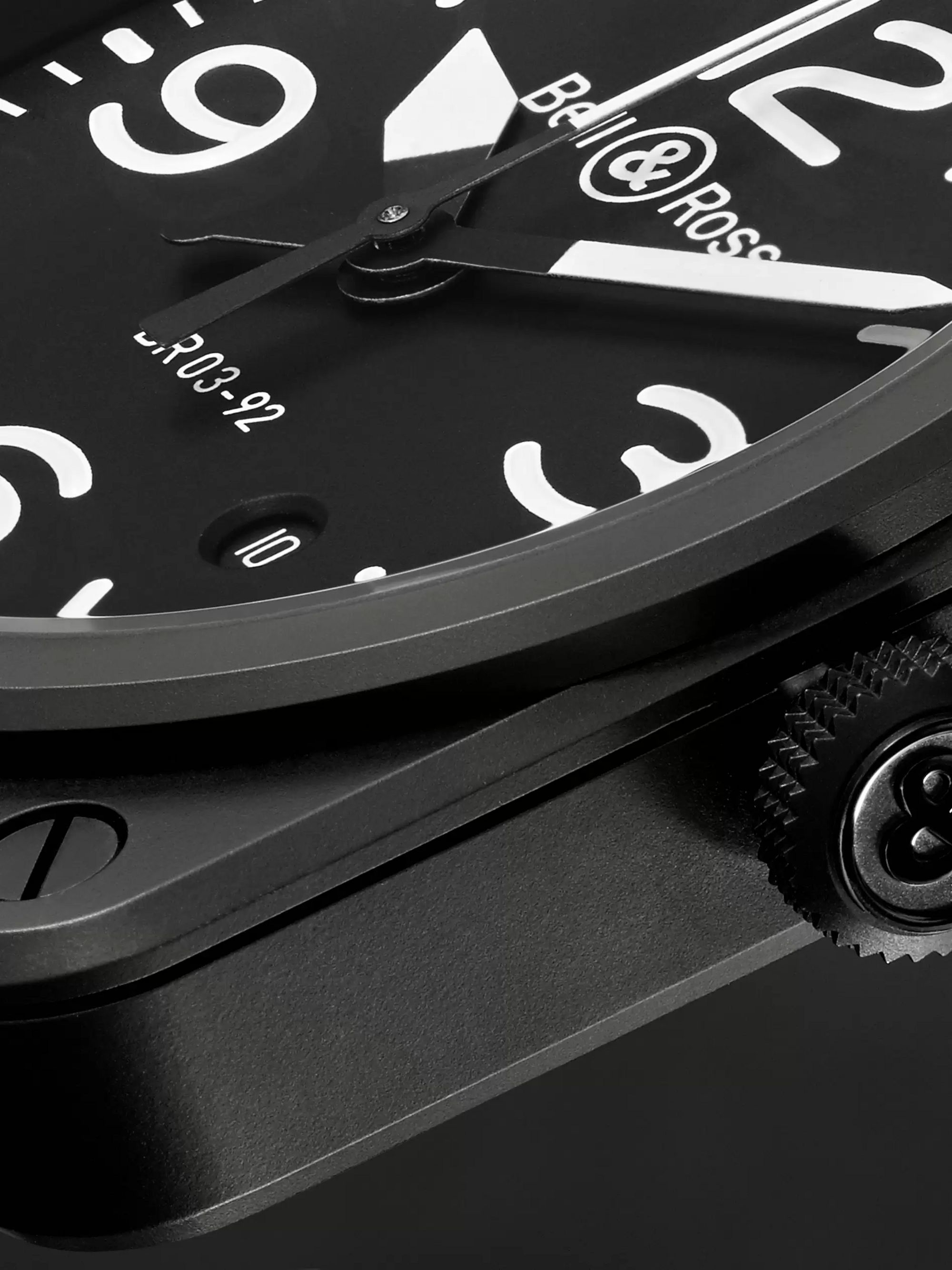 BELL & ROSS BR 03-92 Black Matte Automatic 42mm Ceramic and Rubber Watch, Ref. No. BR0392‐BL‐CE