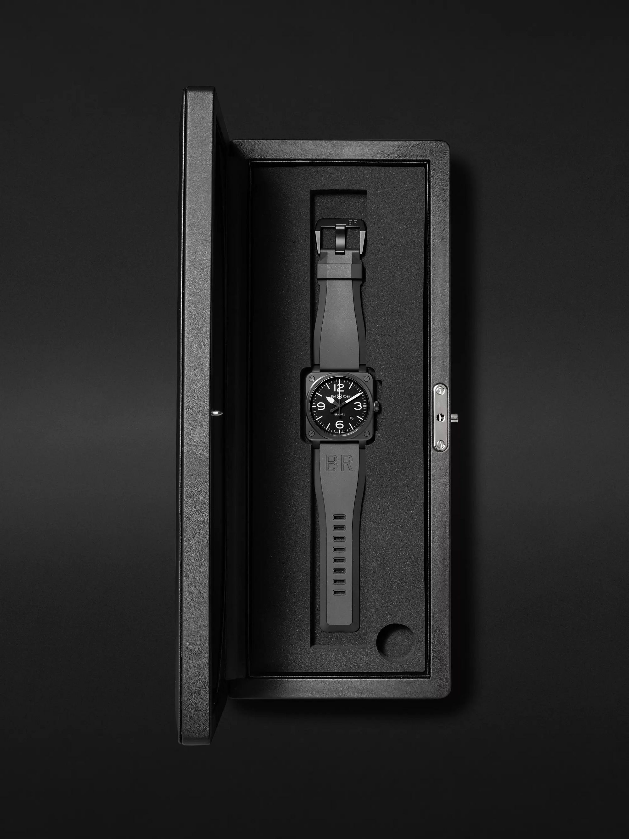 BELL & ROSS BR 03-92 Black Matte Automatic 42mm Ceramic and Rubber Watch, Ref. No. BR0392‐BL‐CE