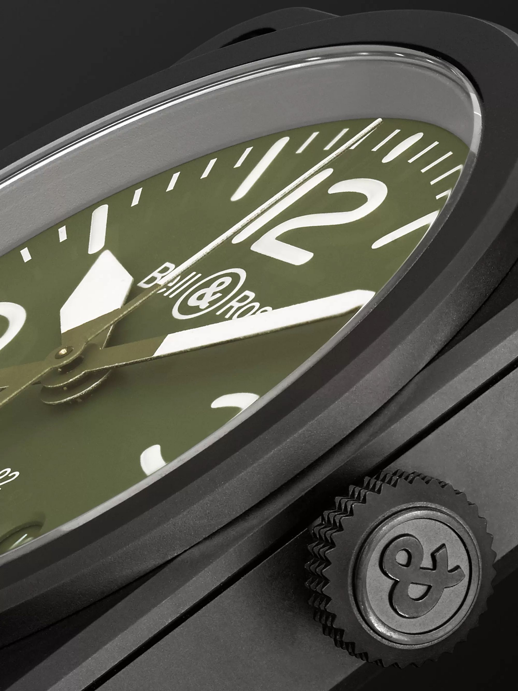 BELL & ROSS BR 03-92 Military Type Automatic 42mm Ceramic and Rubber Watch, Ref. No. BR0392‐MIL-CE