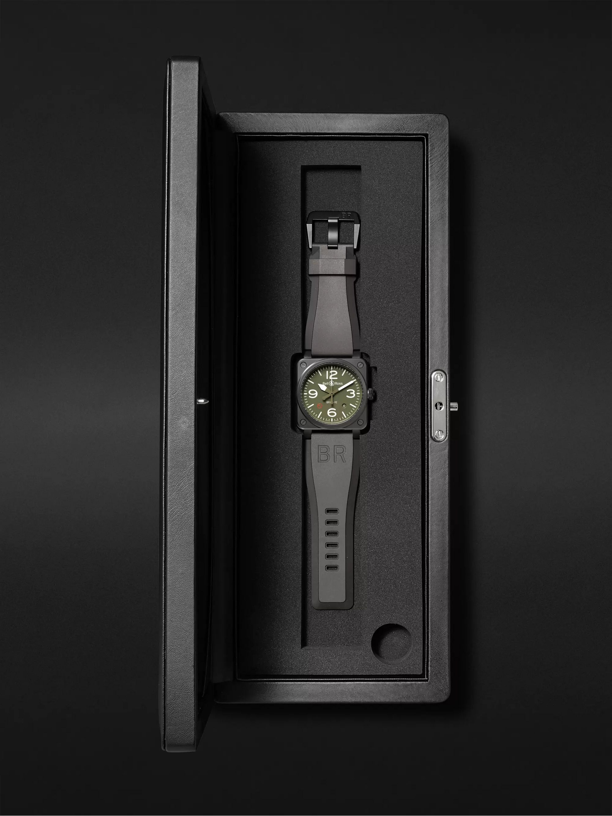 BELL & ROSS BR 03-92 Military Type Automatic 42mm Ceramic and Rubber Watch, Ref. No. BR0392‐MIL-CE
