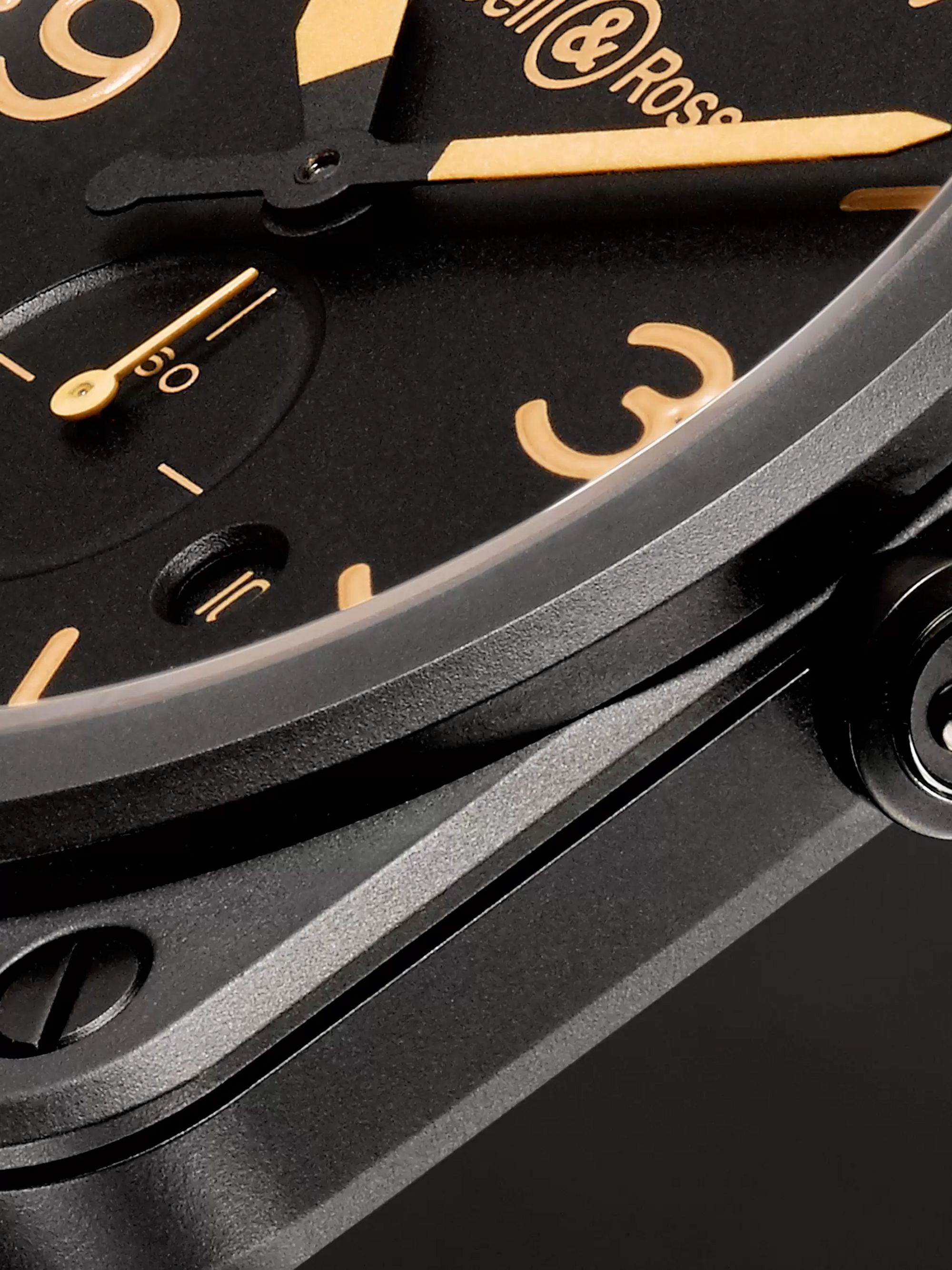 BELL & ROSS BR S Heritage 39mm Ceramic and Leather Watch, Ref. No. BRS‐HERI‐CEM