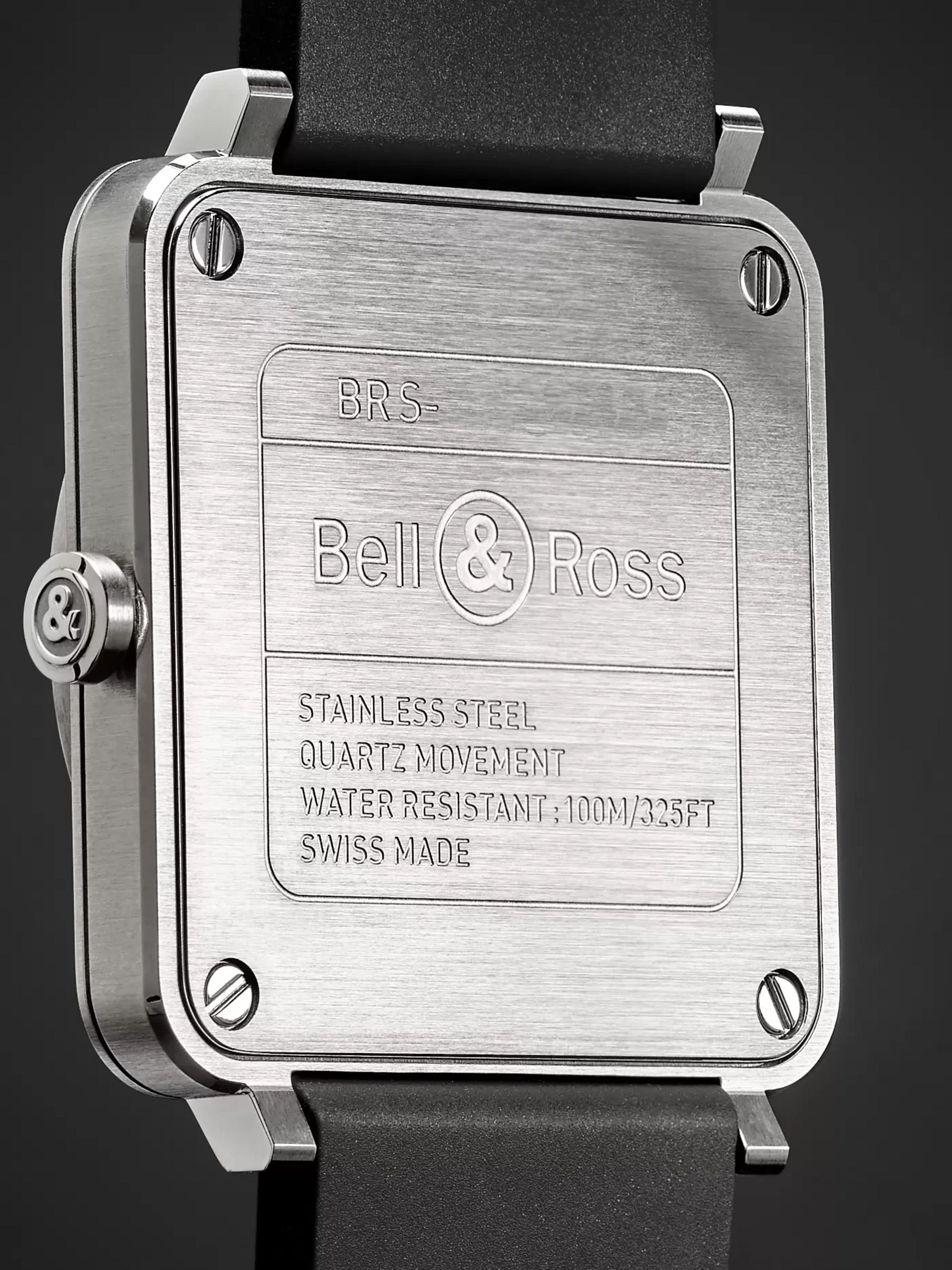 BELL & ROSS BR S 39mm Steel and Rubber Watch, Ref. No. BRS‐BLC‐ST