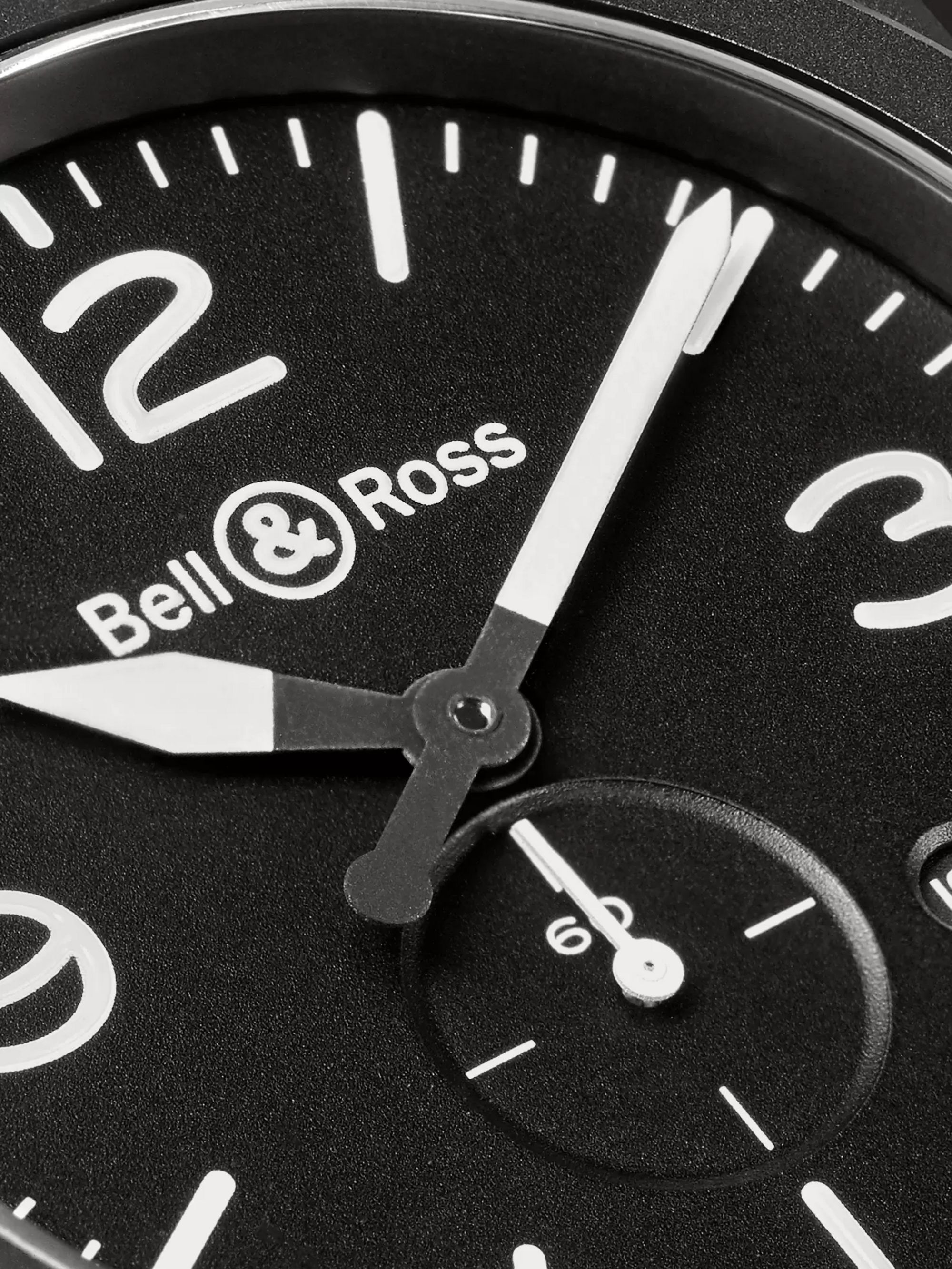 BELL & ROSS BR S 39mm Ceramic and Rubber Watch, Ref. No. BRS-BL-CEM