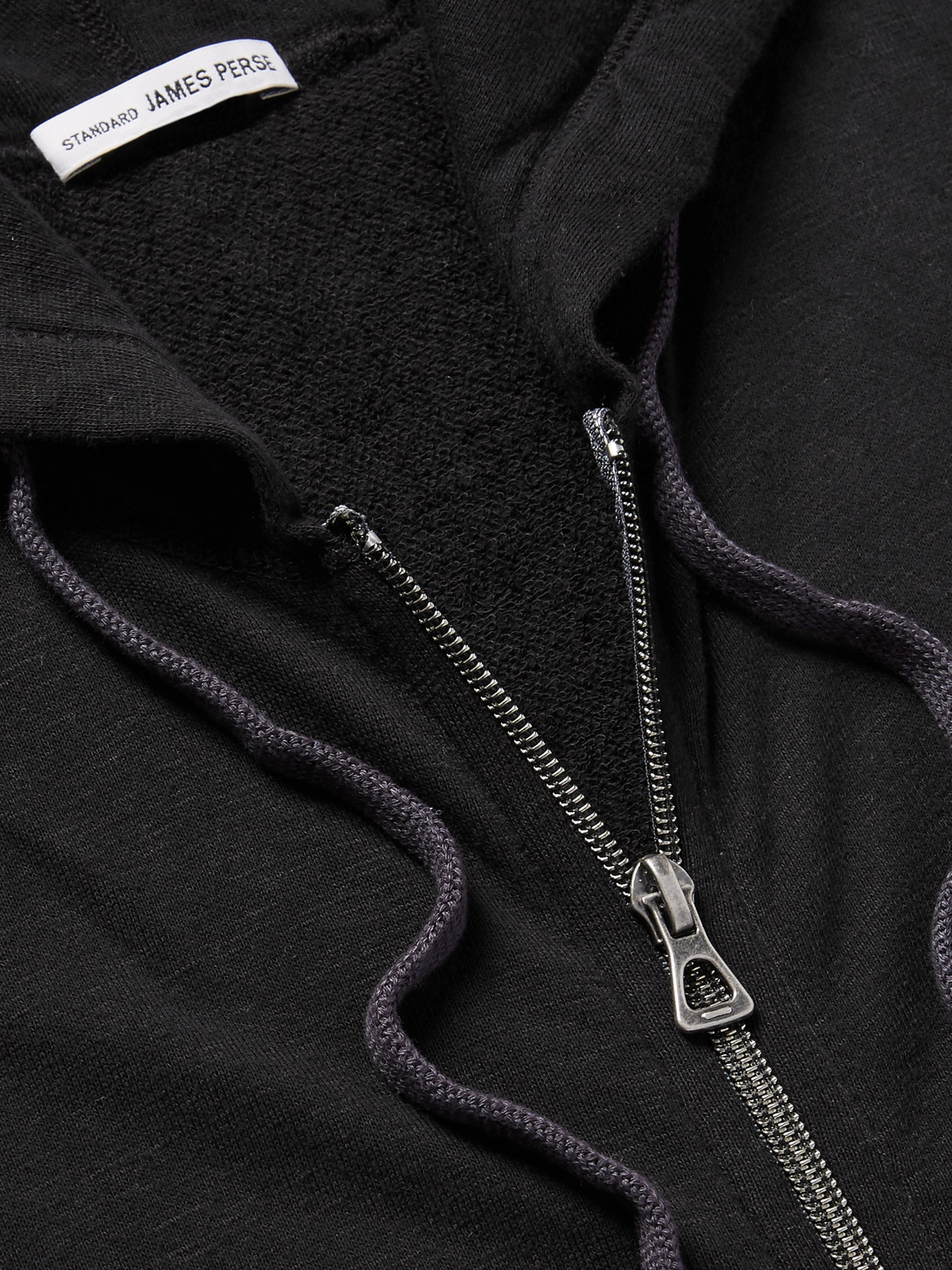 Shop James Perse Supima Cotton-jersey Hoodie In Black