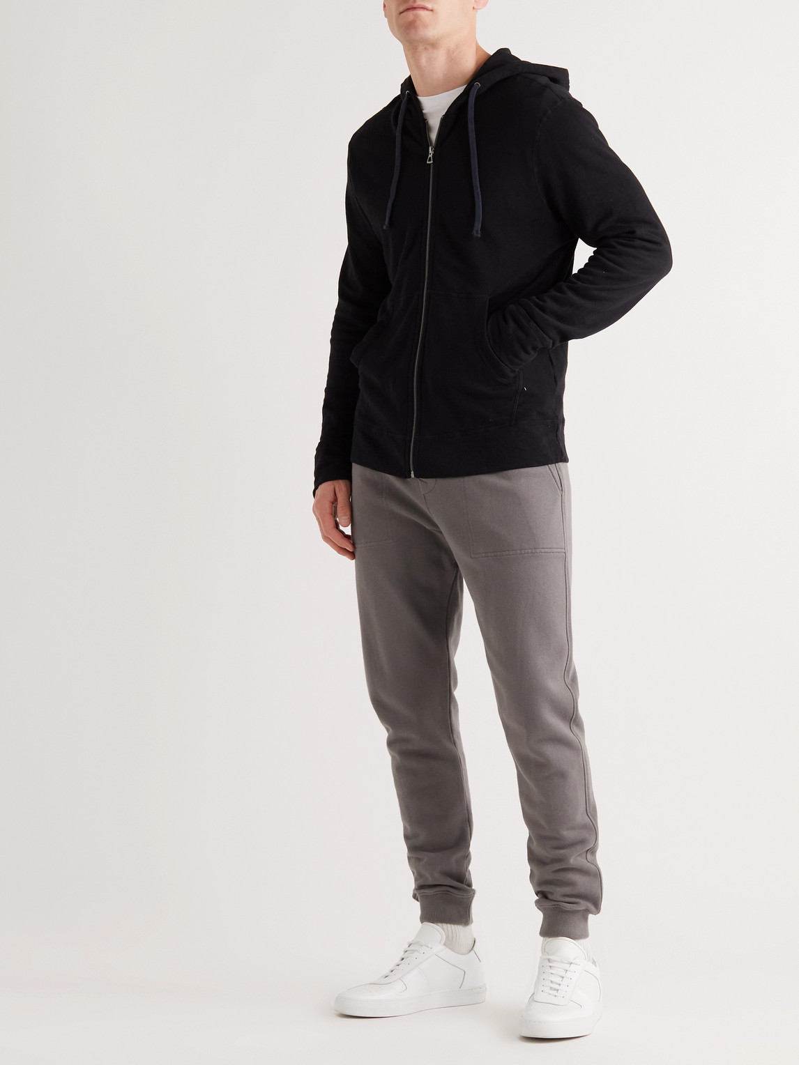 Shop James Perse Supima Cotton-jersey Hoodie In Black