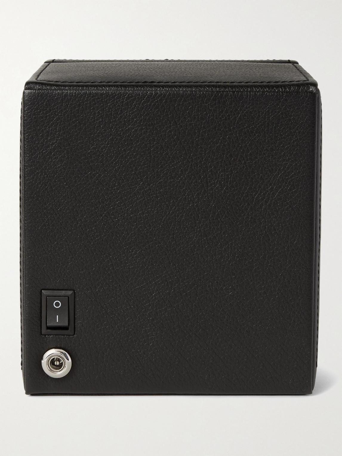 Shop Wolf Cub Pebble-grain Vegan Leather Watch Winder In Black