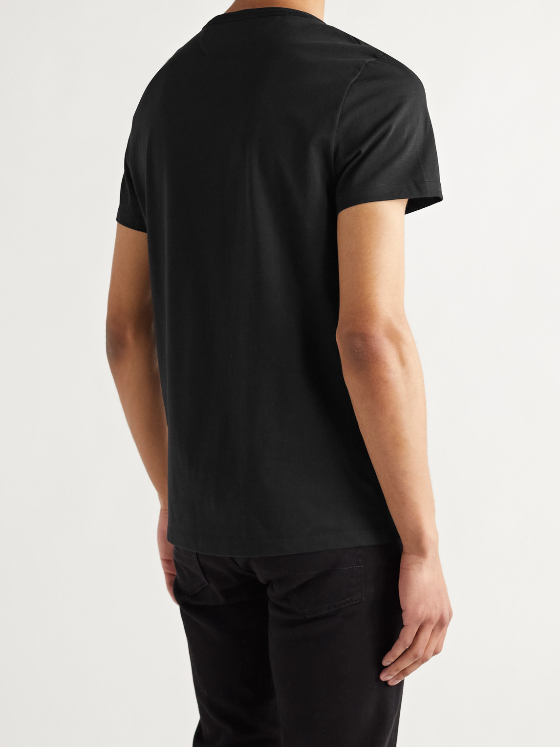 Shop Tom Ford Cotton-jersey T-shirt In Black
