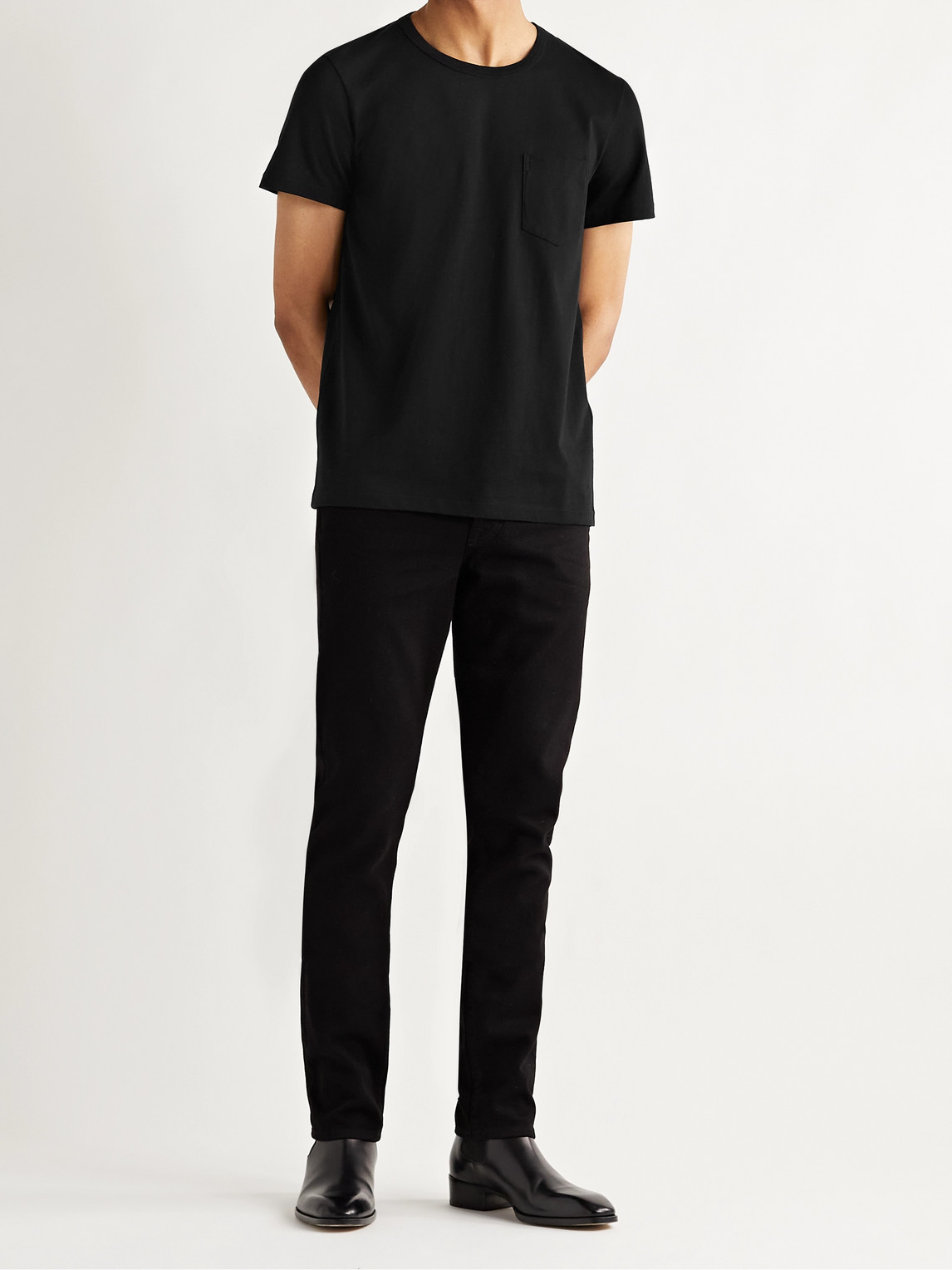 Shop Tom Ford Cotton-jersey T-shirt In Black