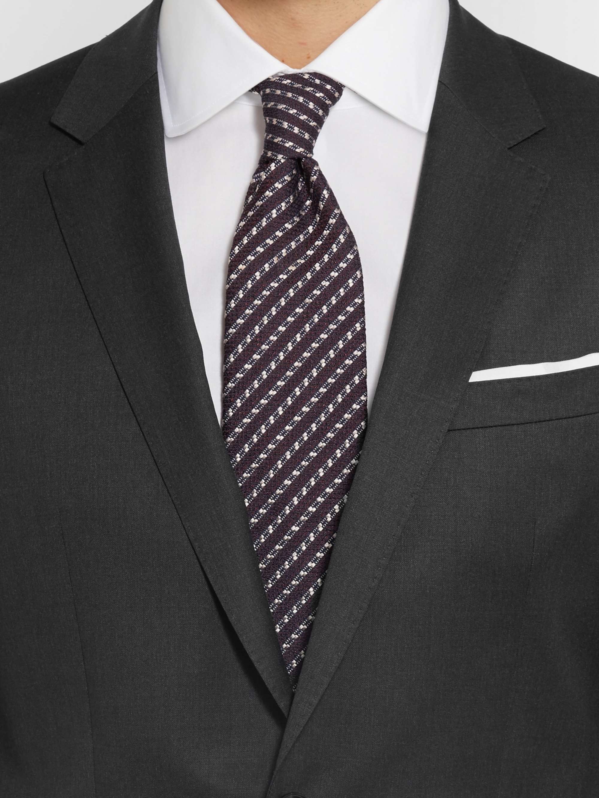 HUGO BOSS Grey Hayes Slim-Fit Super 120s Virgin Wool Suit Jacket