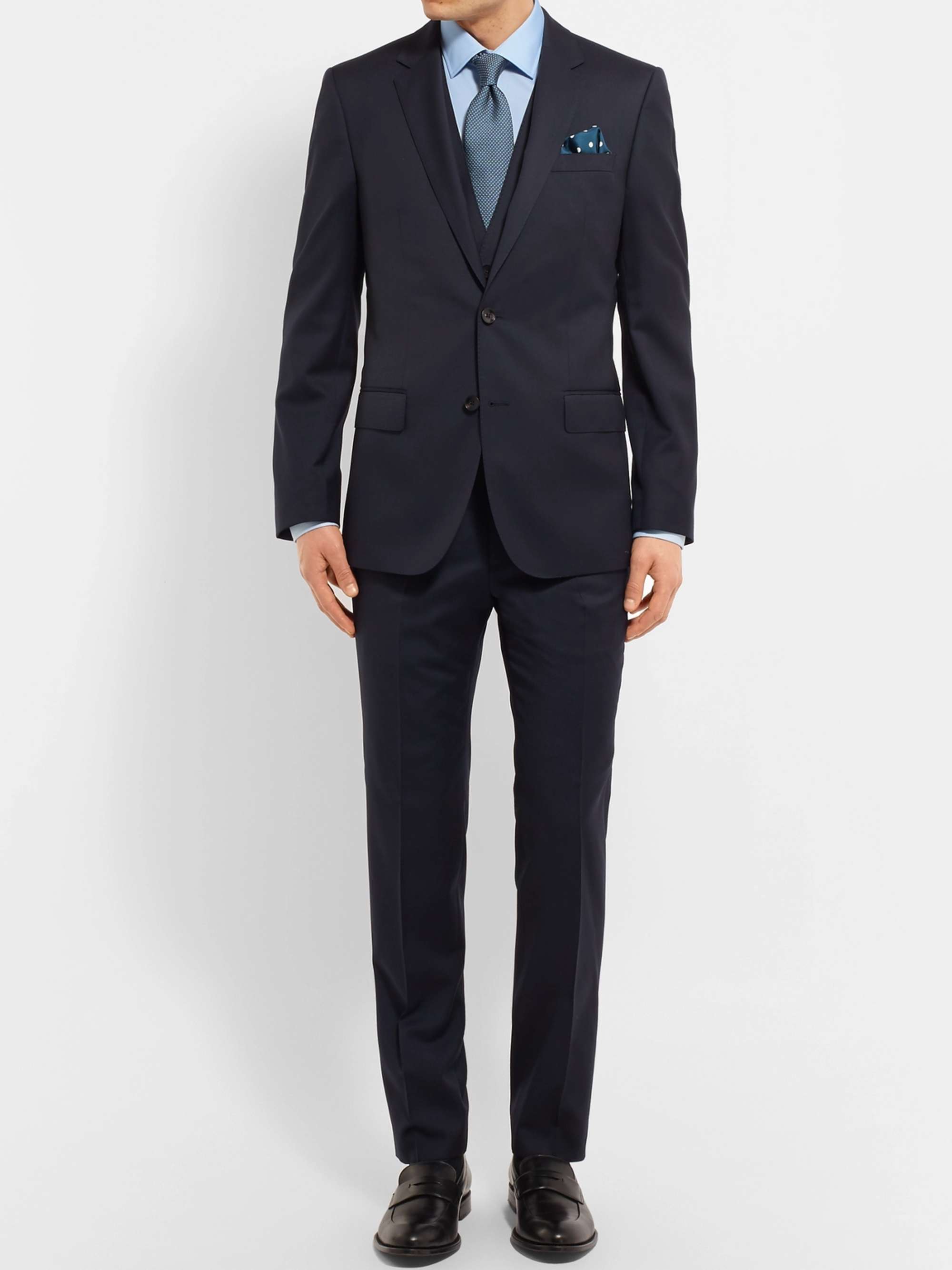 HUGO BOSS Blue Jenno Slim-Fit Cotton Oxford Shirt