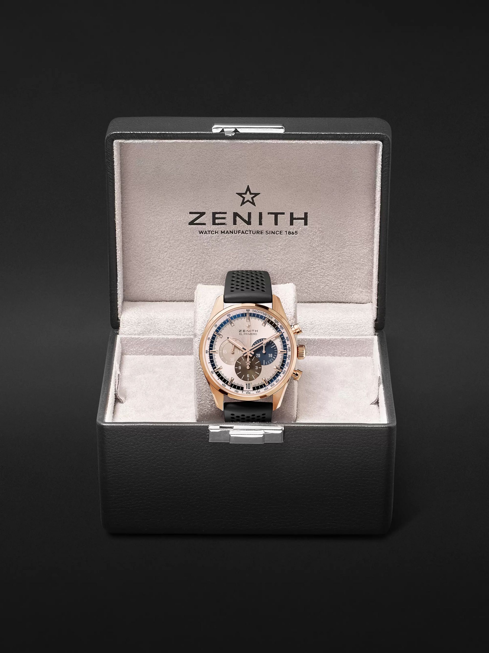 ZENITH El Primero Chronomaster 1969 42mm Rose Gold and Rubber Watch, Ref. No. 18.2043.400/69.R576