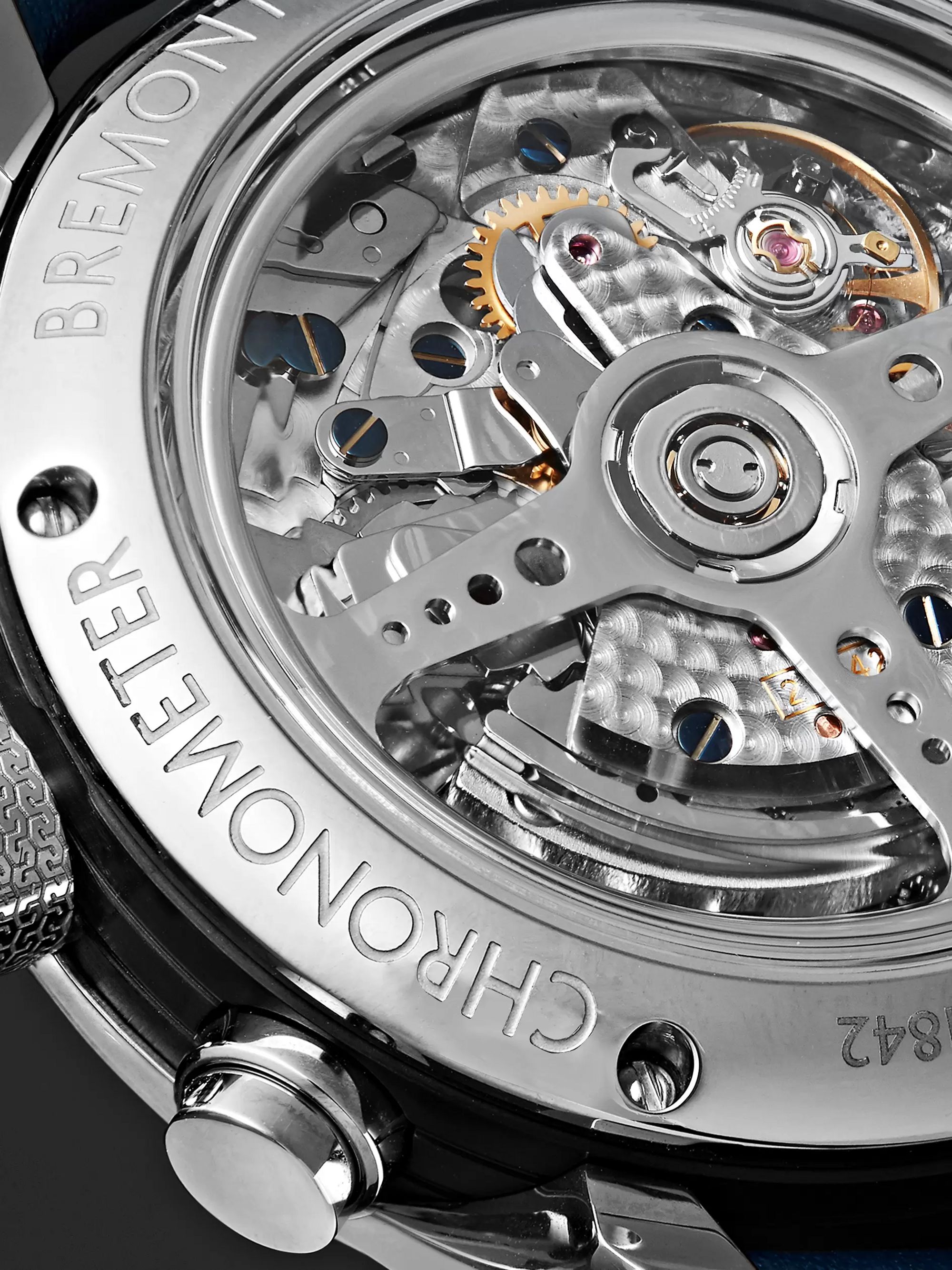 BREMONT Jaguar MKII Automatic Chronograph 43mm Stainless Steel and Leather Watch, Ref. No. J-MKII-WH-R-S