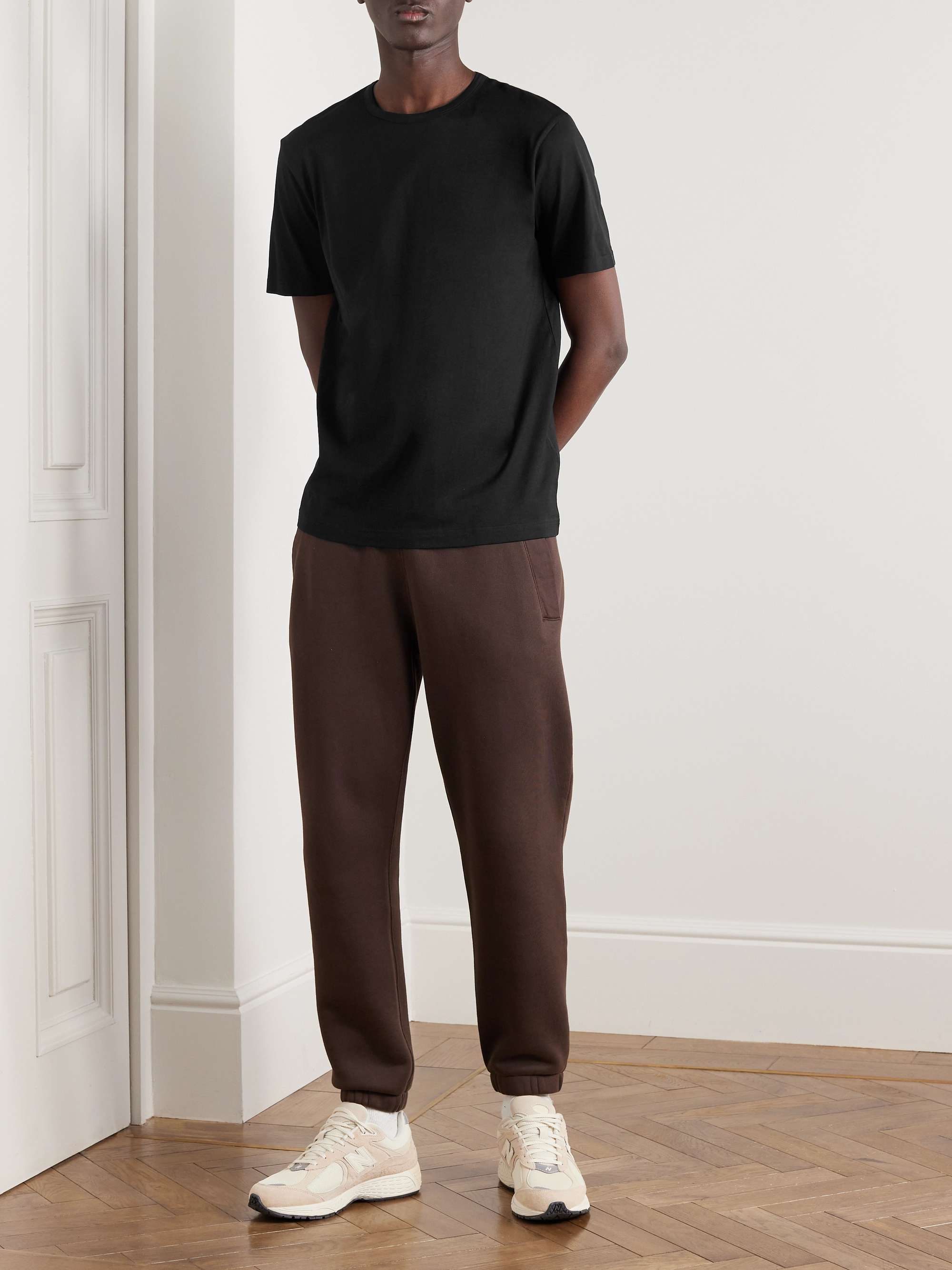 Slim-Fit Garment-Dyed Cotton-Blend Twill Cargo Trousers