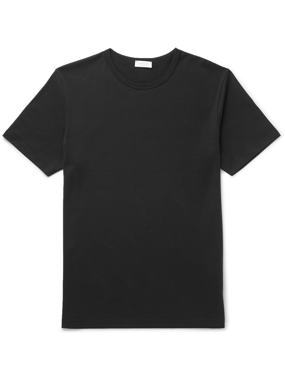 Sunspel Riviera Cotton-jersey T-shirt In Black