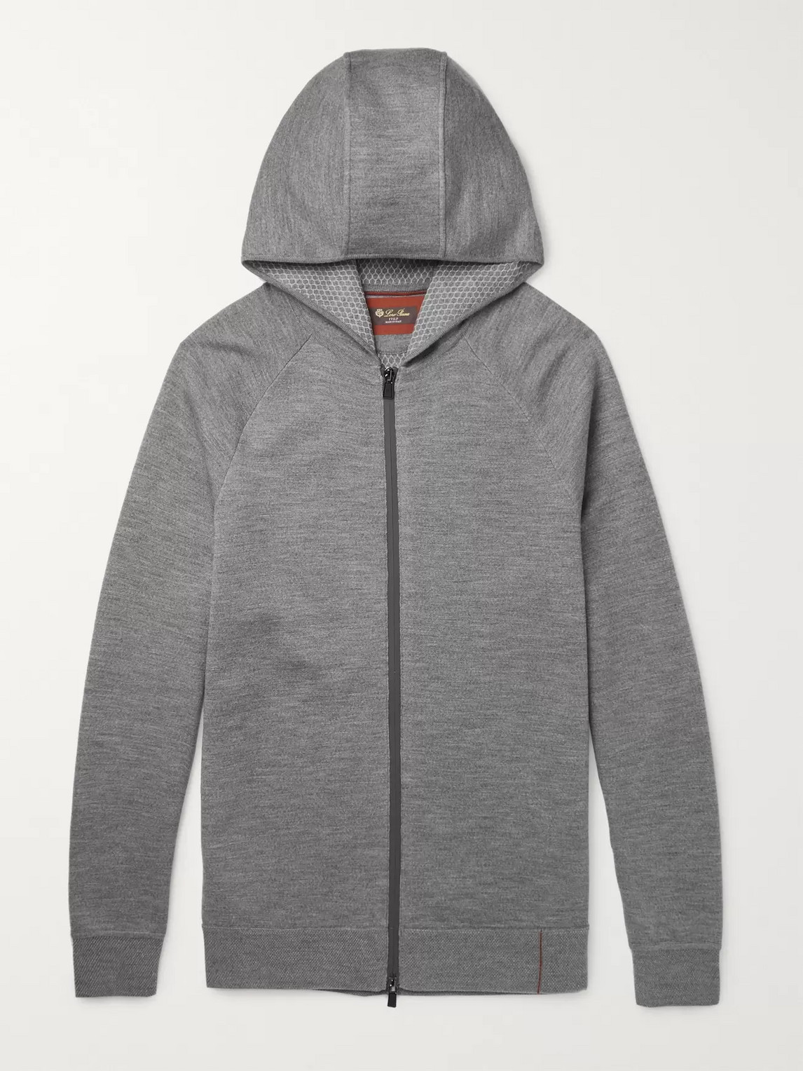 Loro Piana - Mélange Virgin Wool-Blend Zip-Up Hoodie - Curated