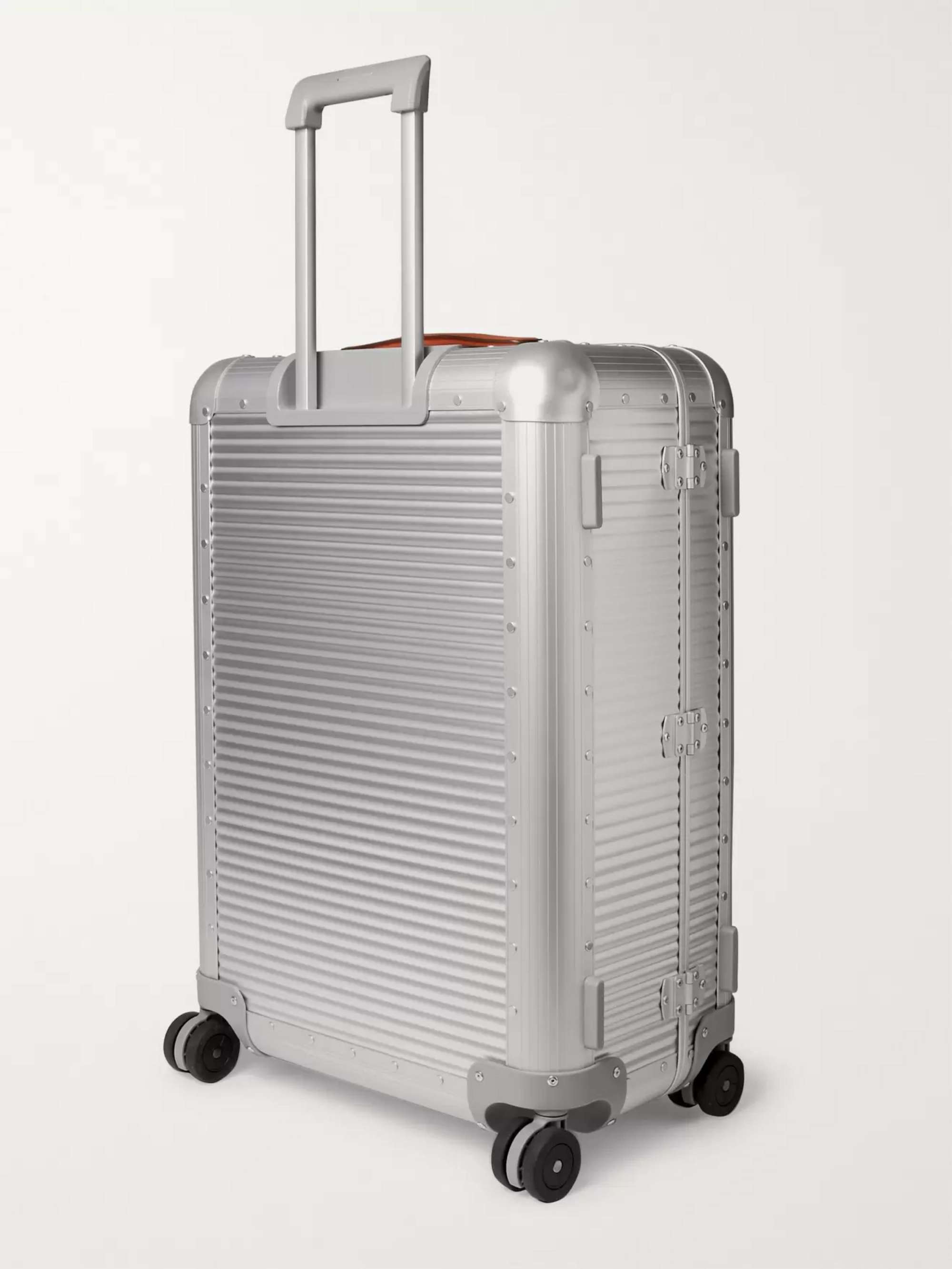 FPM MILANO Spinner 68cm Leather-Trimmed Aluminium Suitcase