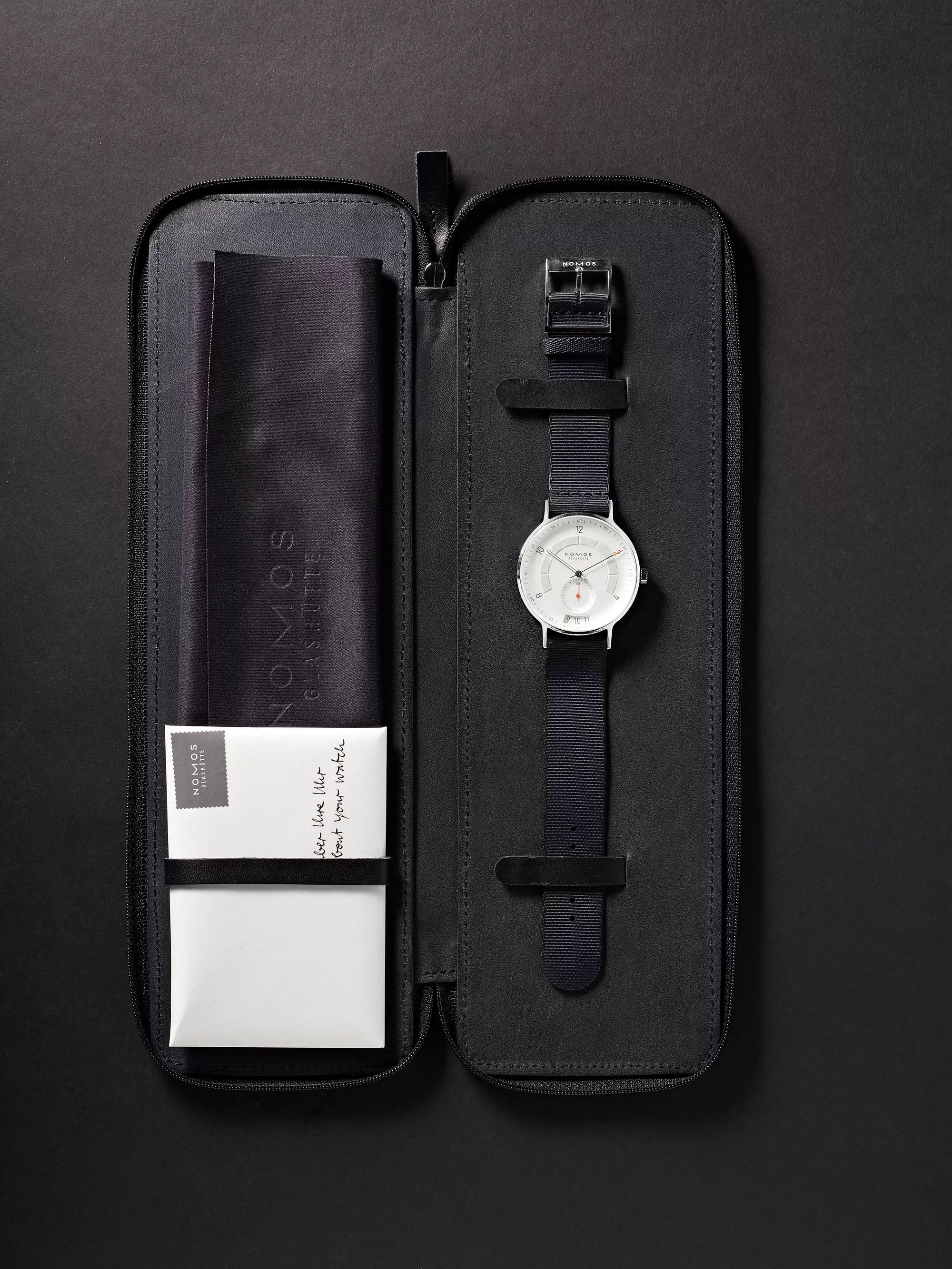 NOMOS GLASHÜTTE Autobahn Neomatik Datum Automatic 41mm Stainless Steel and Nylon Watch, Ref. No. 1301