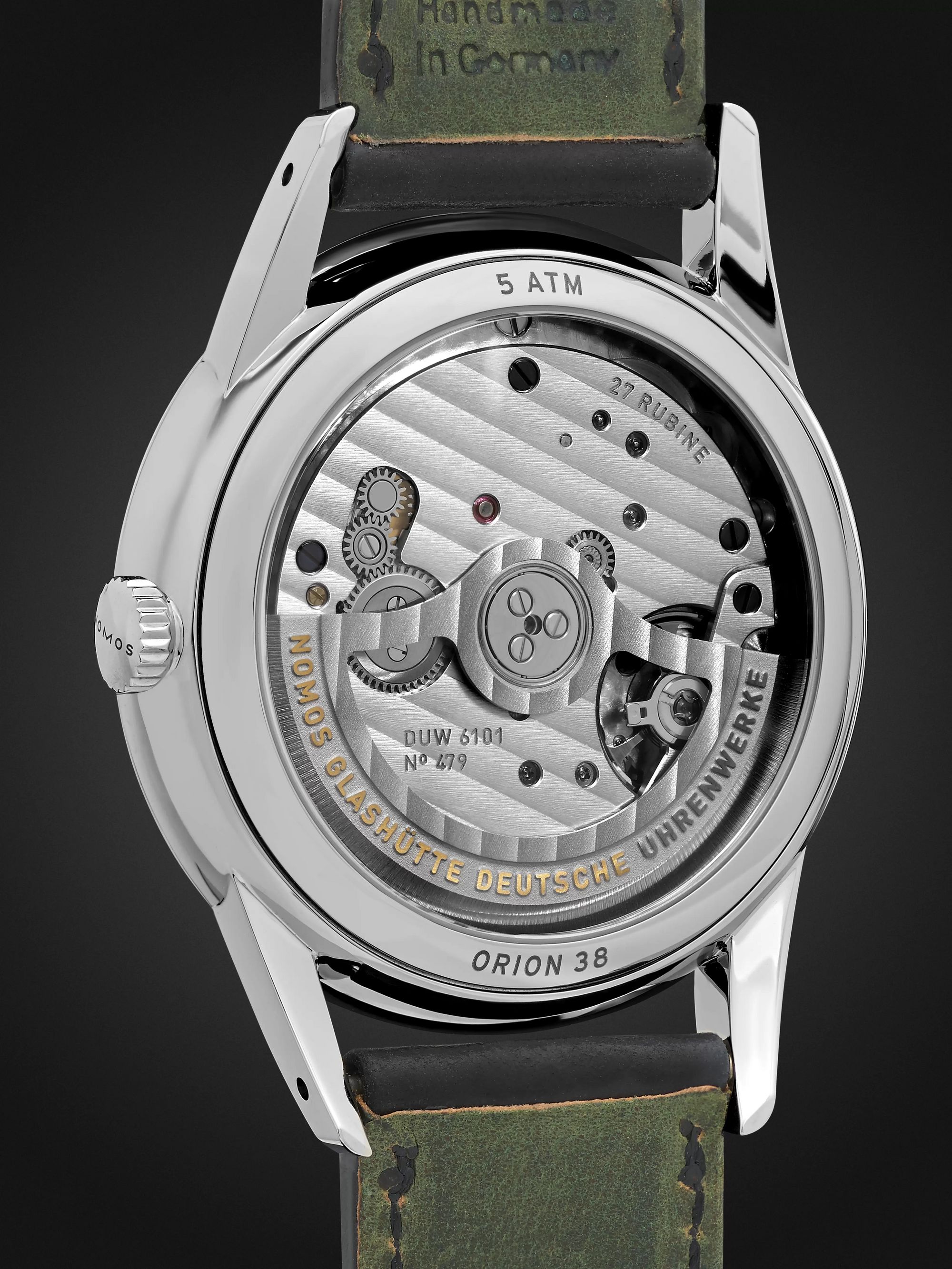 NOMOS GLASHÜTTE Orion Neomatik Automatic 41mm Stainless Steel and Leather Watch, Ref. No. 360
