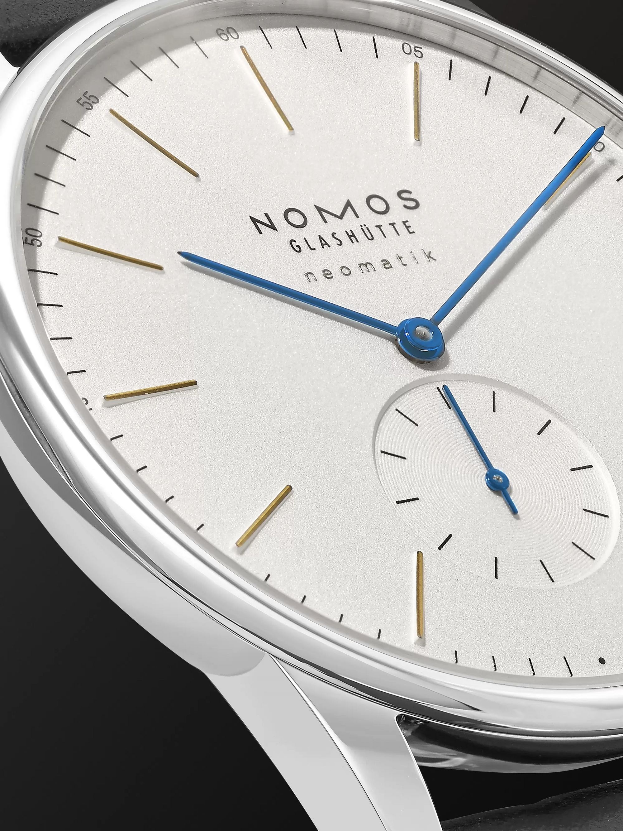 NOMOS GLASHÜTTE Orion Neomatik Automatic 41mm Stainless Steel and Leather Watch, Ref. No. 360
