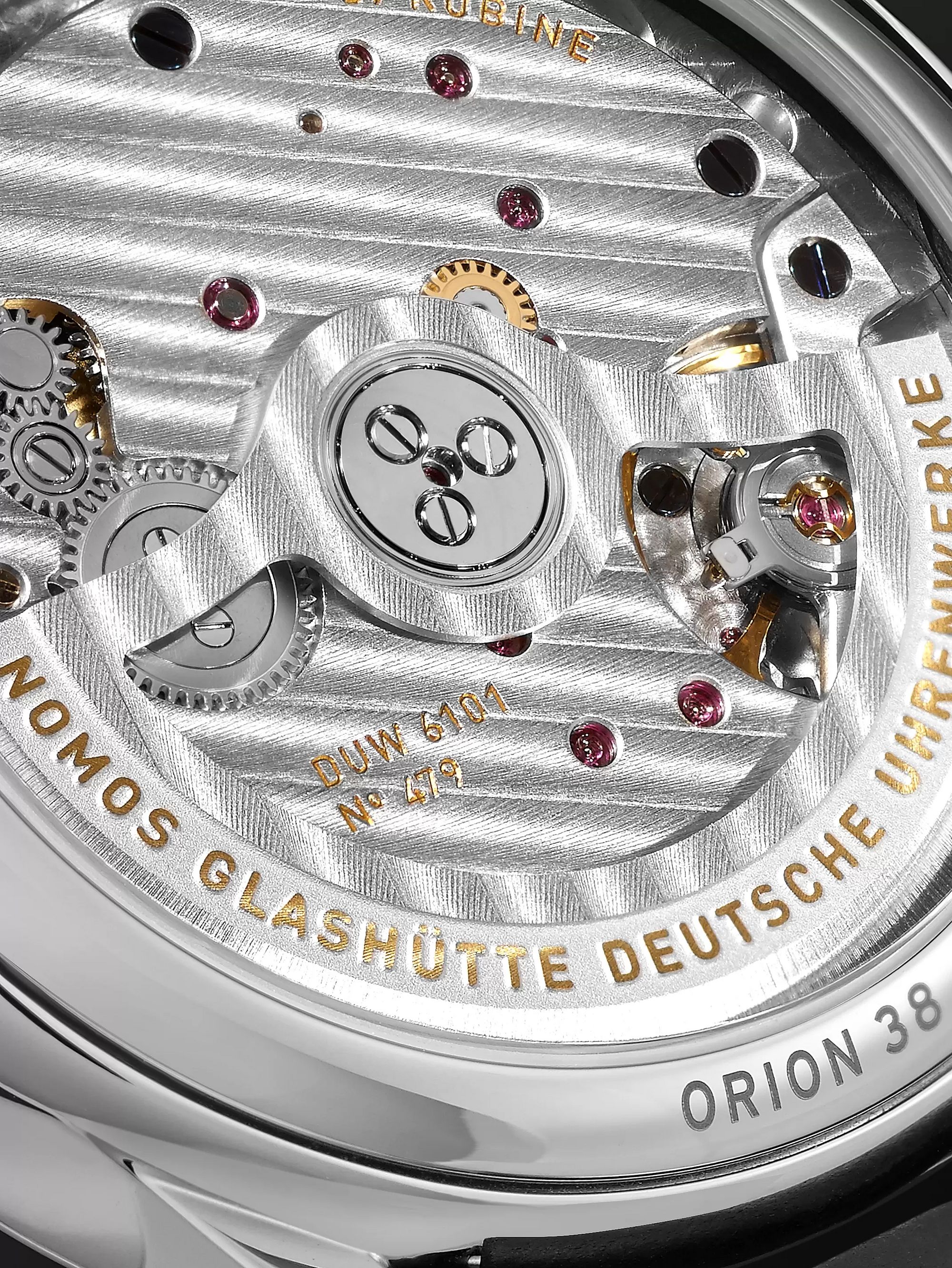 NOMOS GLASHÜTTE Orion Neomatik Automatic 41mm Stainless Steel and Leather Watch, Ref. No. 360