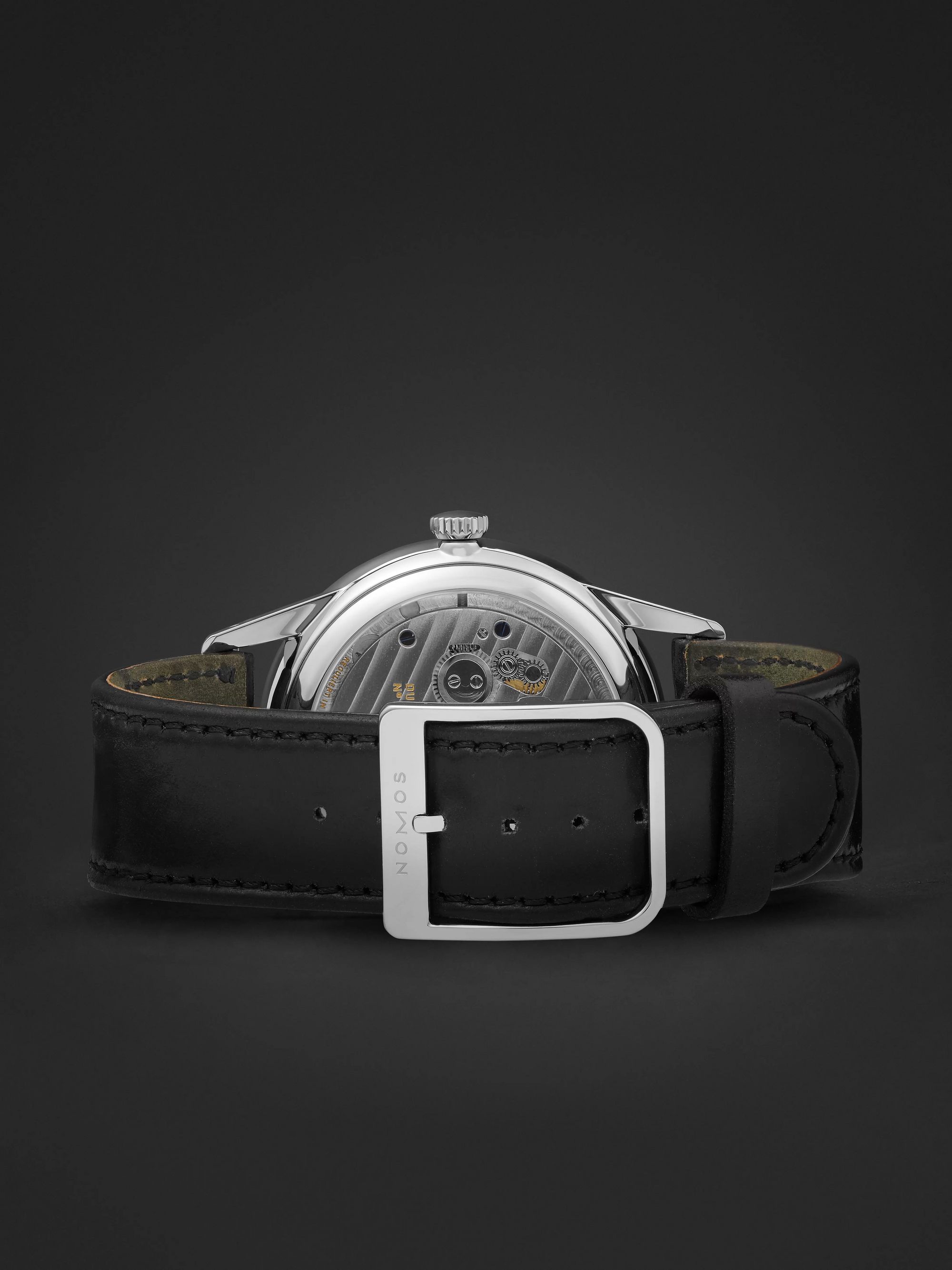 NOMOS GLASHÜTTE Orion Neomatik Automatic 41mm Stainless Steel and Leather Watch, Ref. No. 360