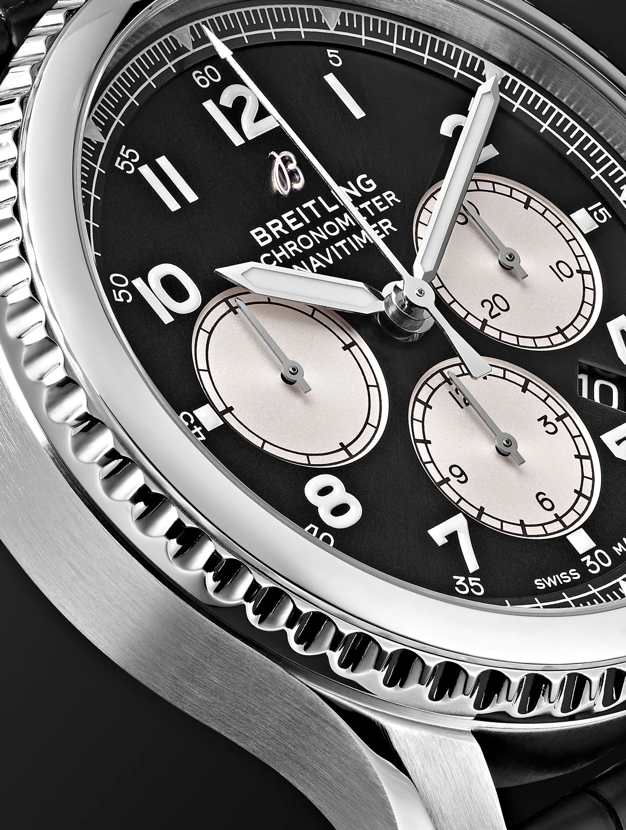 BREITLING Navitimer 8 B01 Automatic Chronograph 43mm Stainless Steel and Alligator Watch, Ref. No. AB0117131B1P1