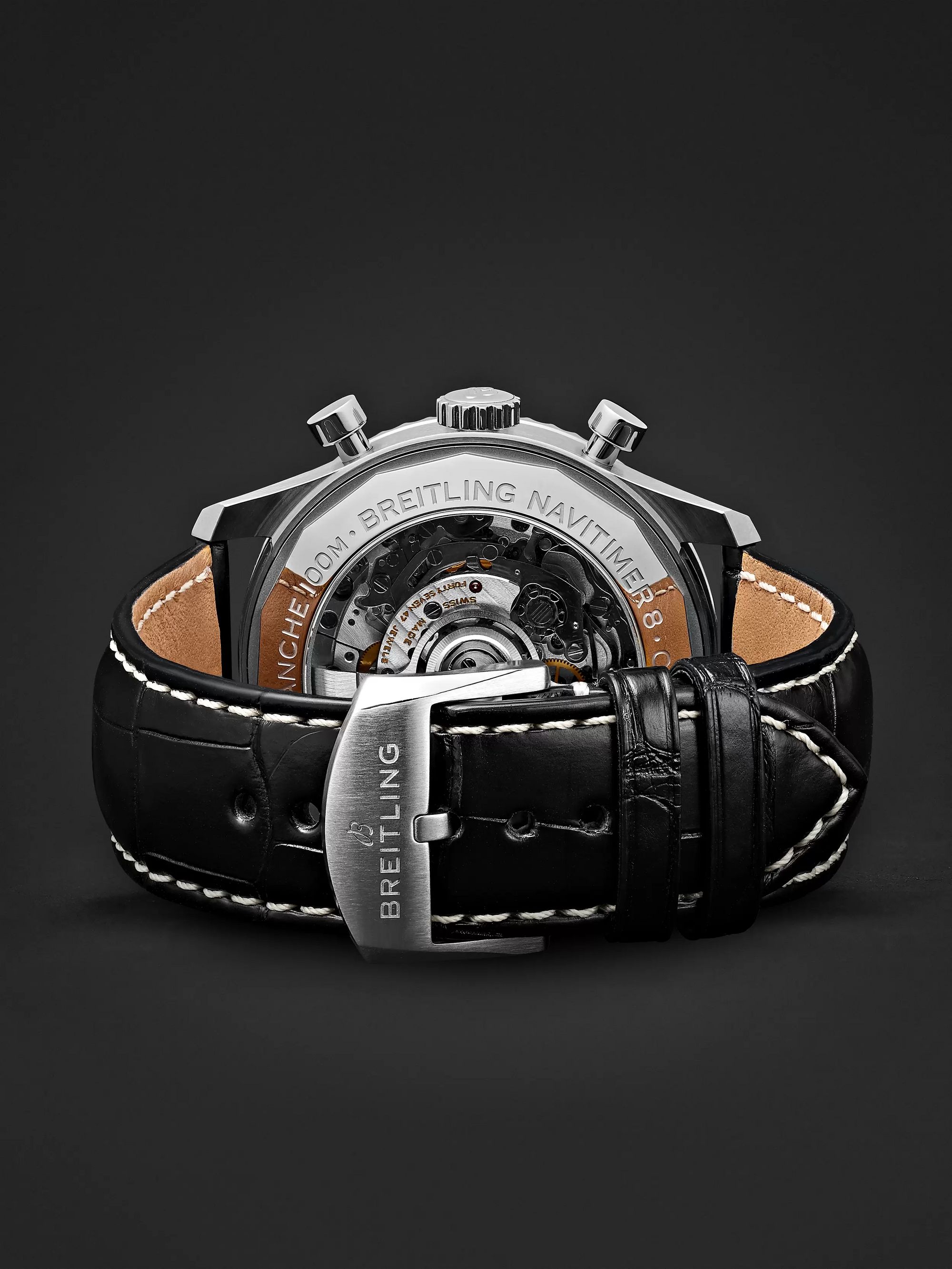 BREITLING Navitimer 8 B01 Automatic Chronograph 43mm Stainless Steel and Alligator Watch, Ref. No. AB0117131B1P1