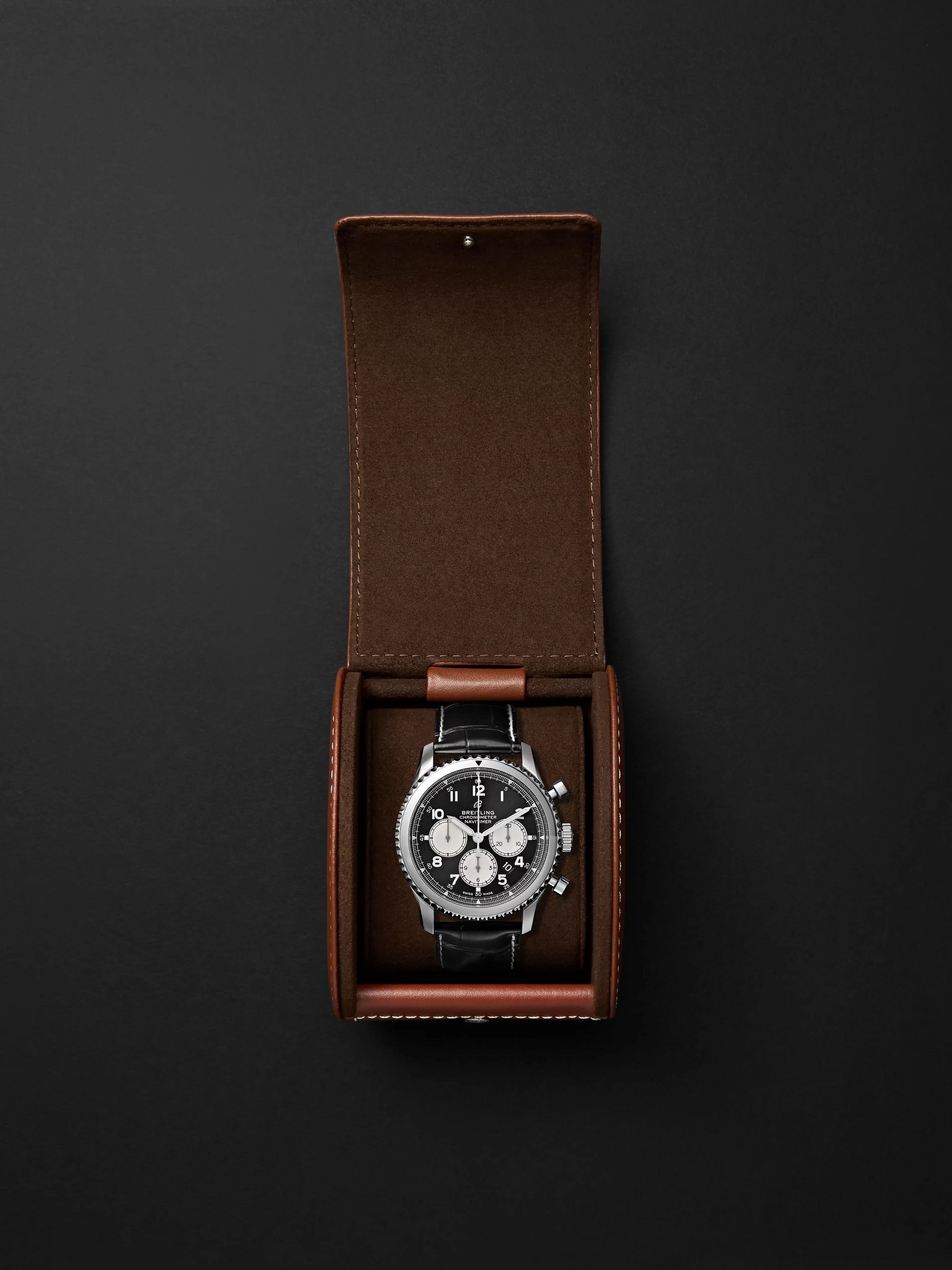 BREITLING Navitimer 8 B01 Automatic Chronograph 43mm Stainless Steel and Alligator Watch, Ref. No. AB0117131B1P1