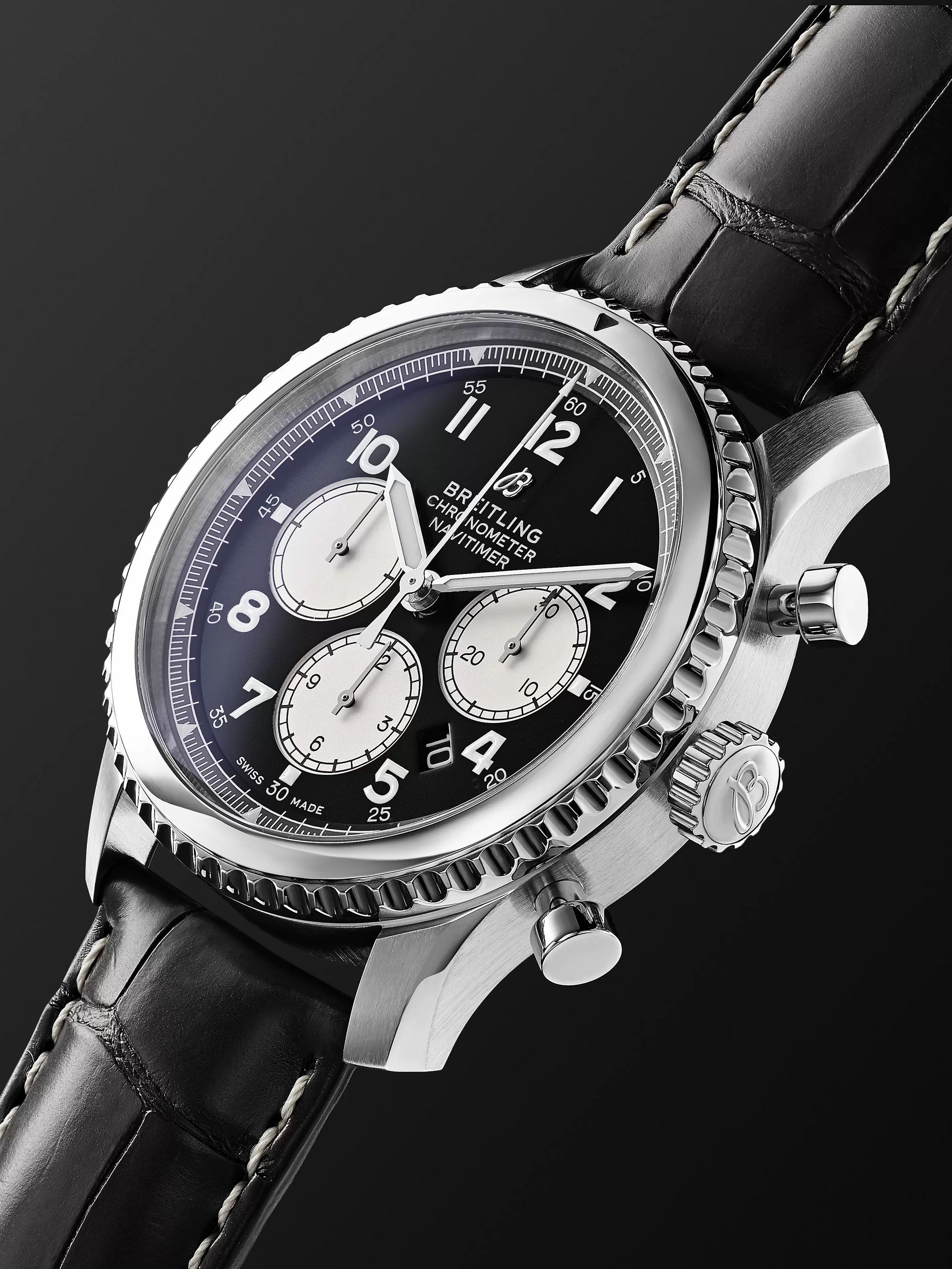 BREITLING Navitimer 8 B01 Automatic Chronograph 43mm Stainless Steel and Alligator Watch, Ref. No. AB0117131B1P1