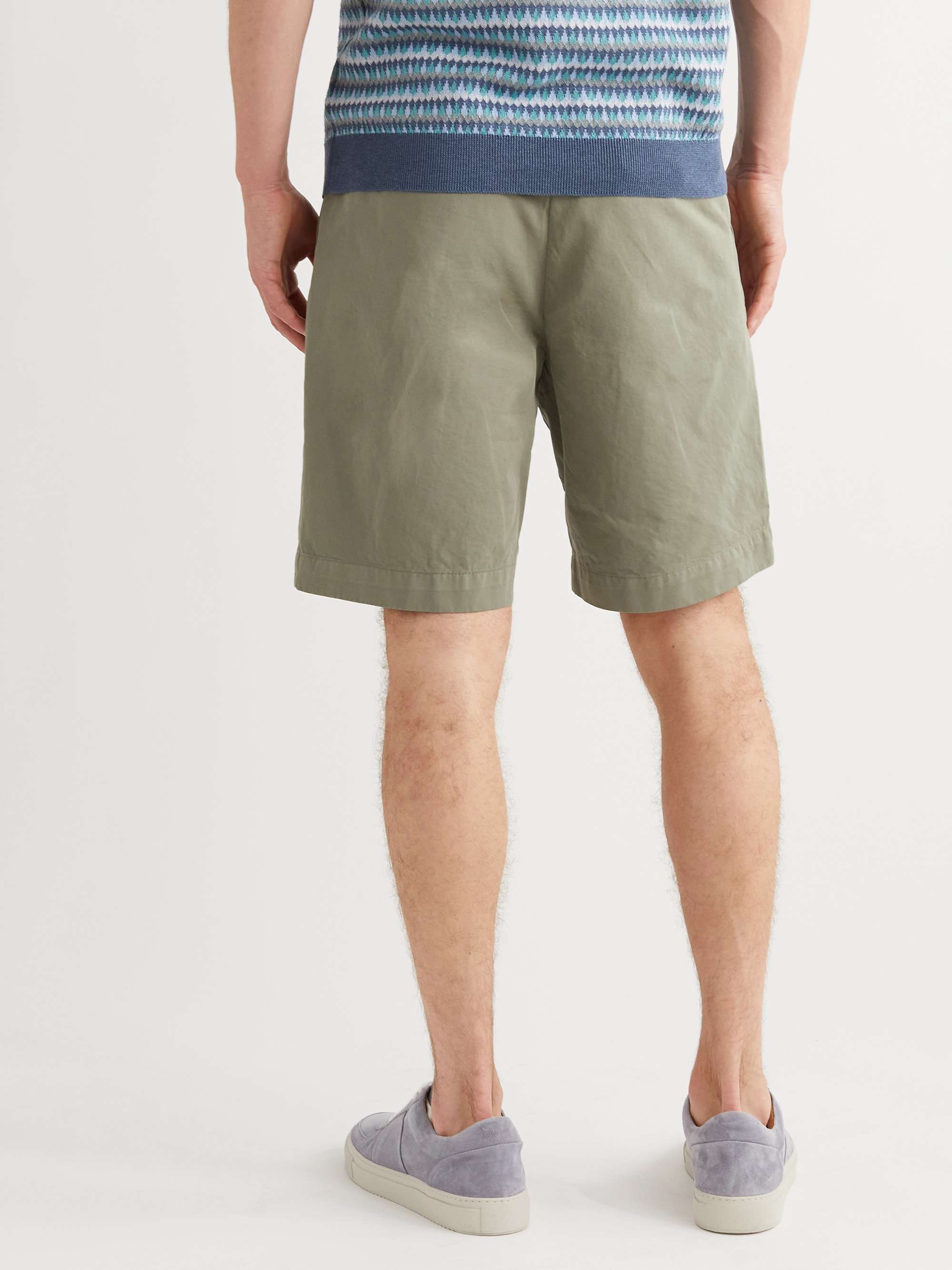 MR P. Straight-Leg Garment-Dyed Cotton-Twill Bermuda Shorts